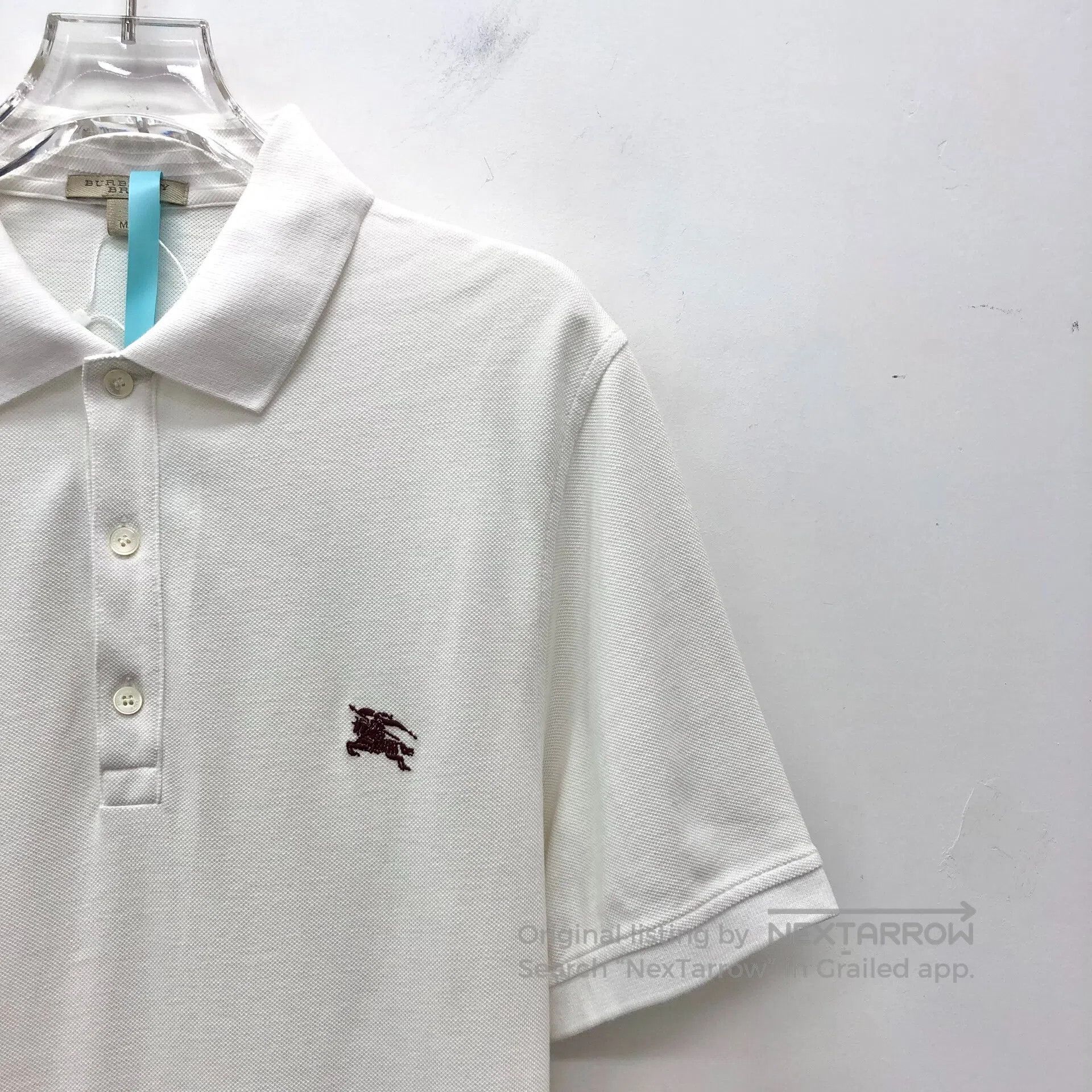 Burberry Burberry White warrior knight embroidered cotton collar lo Size US M / EU 48-50 / 2 - 3 Thumbnail