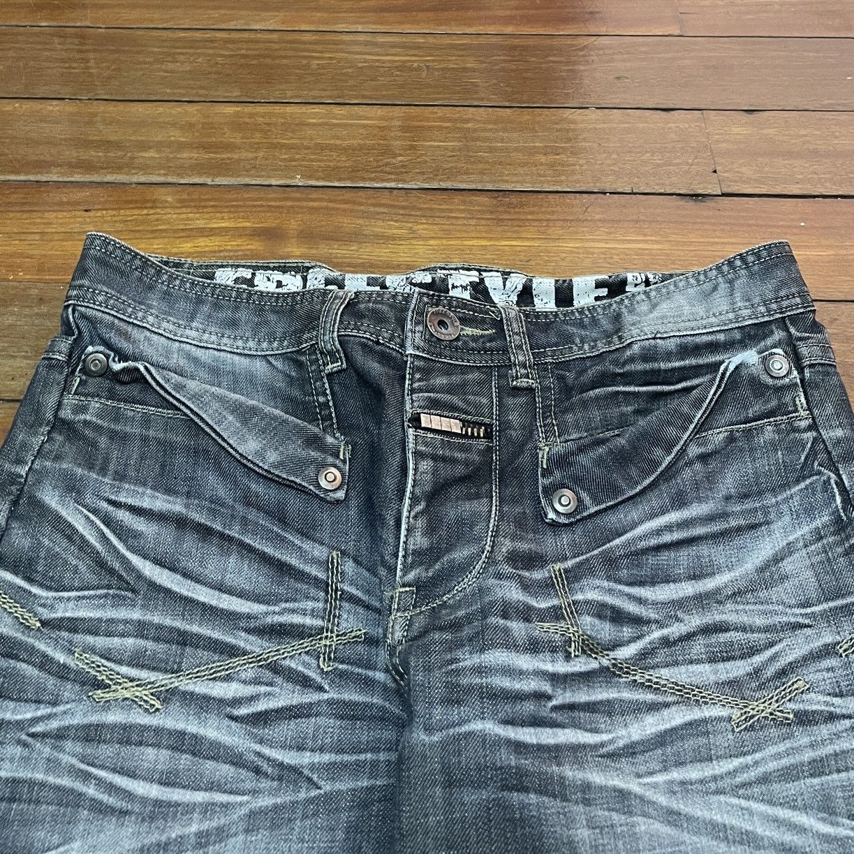 Le Grande Bleu (L.G.B.) Rare Design Vintage Japanese Brand Armand Thiery Jeans 2000s Size US 33 - 3 Thumbnail