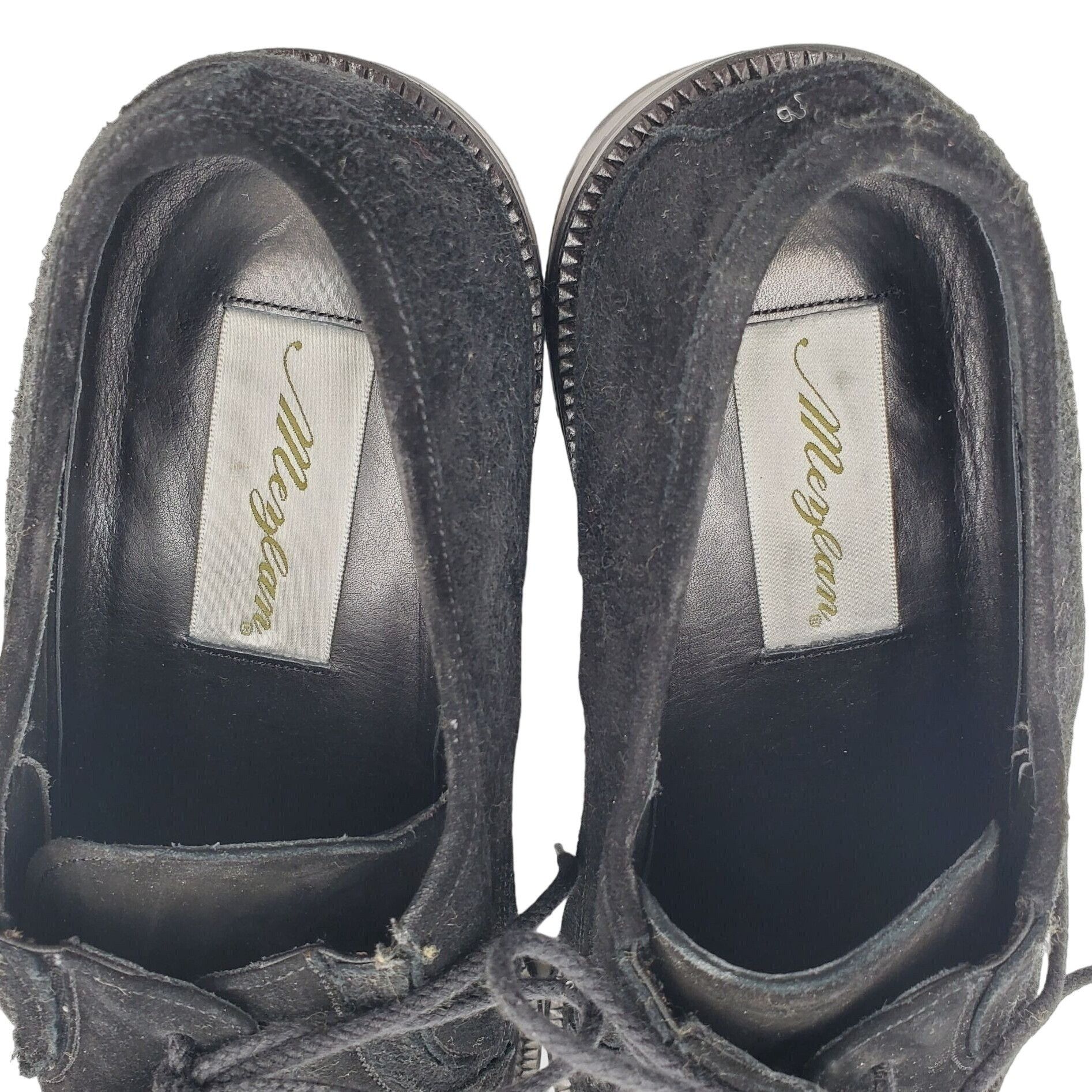 Mezlan Mezlan Dress Shoes Mens 9.5 Black Suede Leather Blucher Size US 9.5 / EU 42-43 - 13 Thumbnail