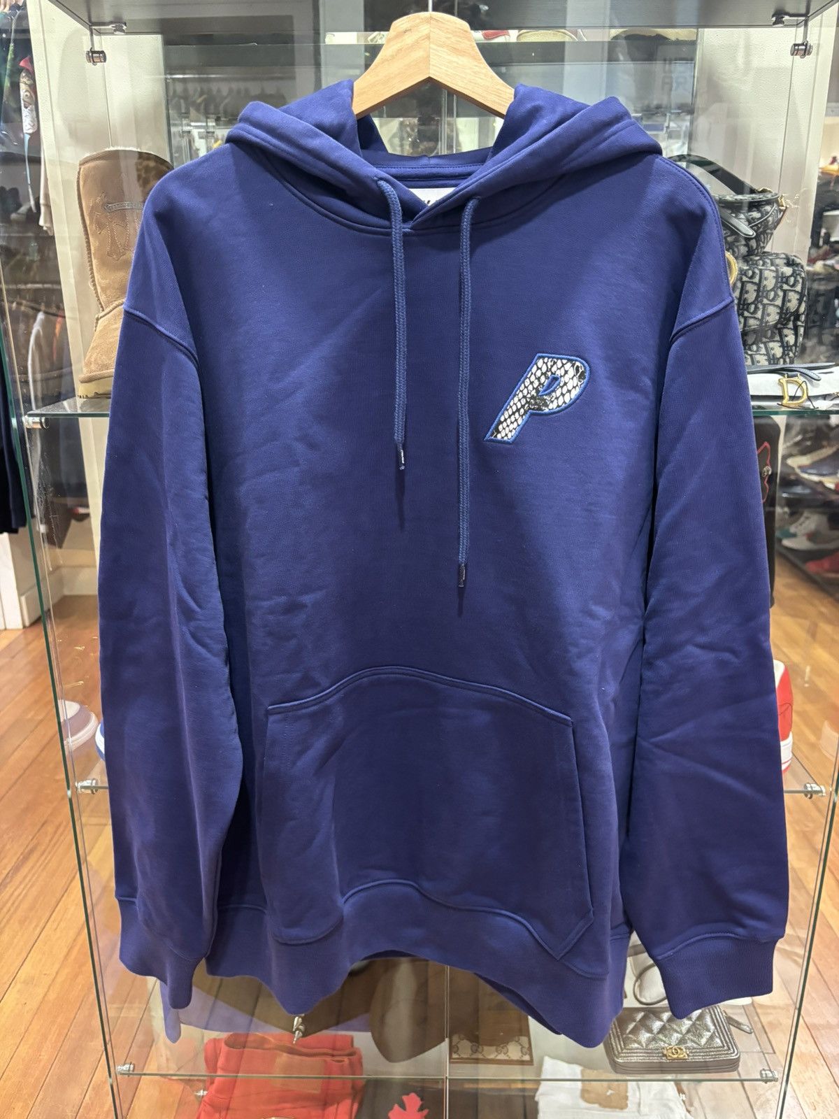 Palace Palace P-3 Snake Appliqué Hoodie Blue Size US XXL / EU 58 / 5 - 1 Thumbnail