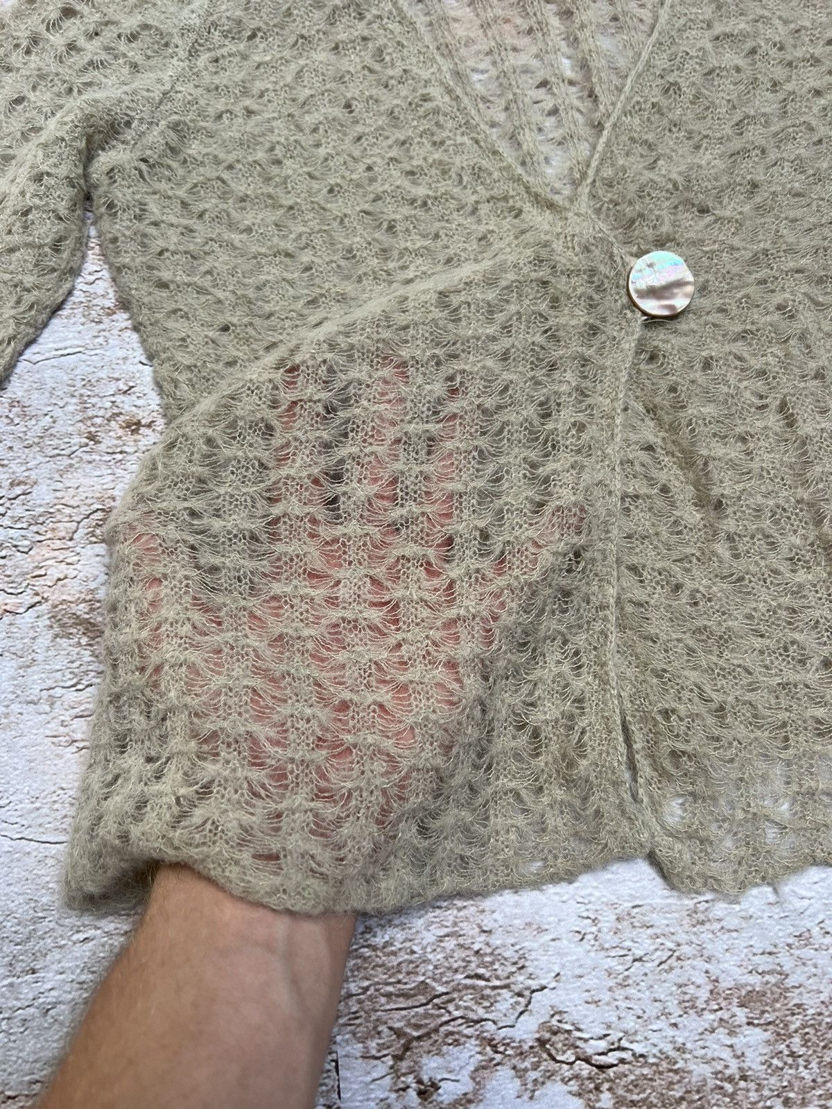 Vintage Vintage Japanese knit mesh cardigan Size M / US 6-8 / IT 42-44 - 5 Thumbnail