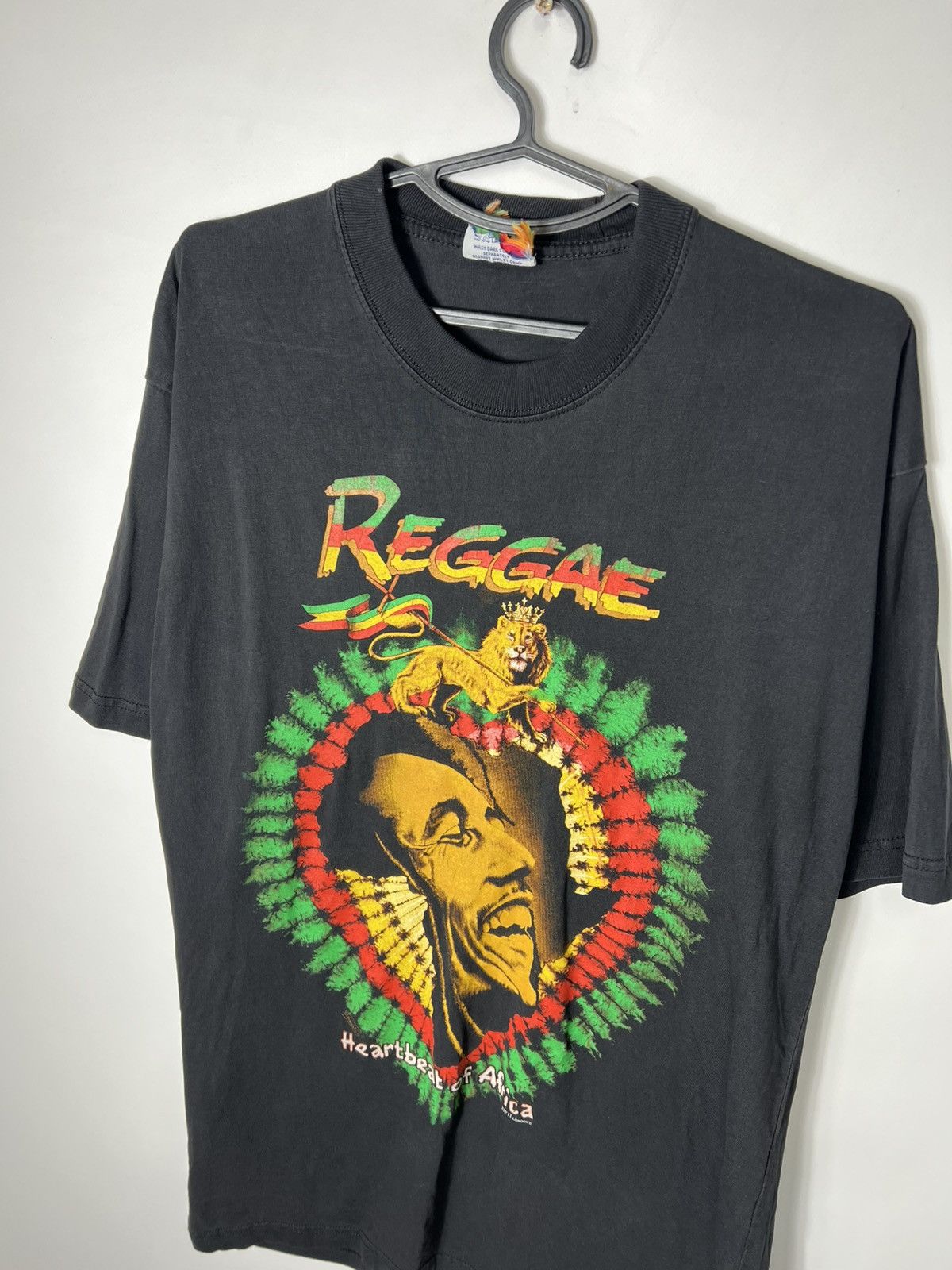 Bob Marley Vintage Band Bob Marley Reggae Heartbeat of Africa T-shirt Size US M / EU 48-50 / 2 - 2 Thumbnail
