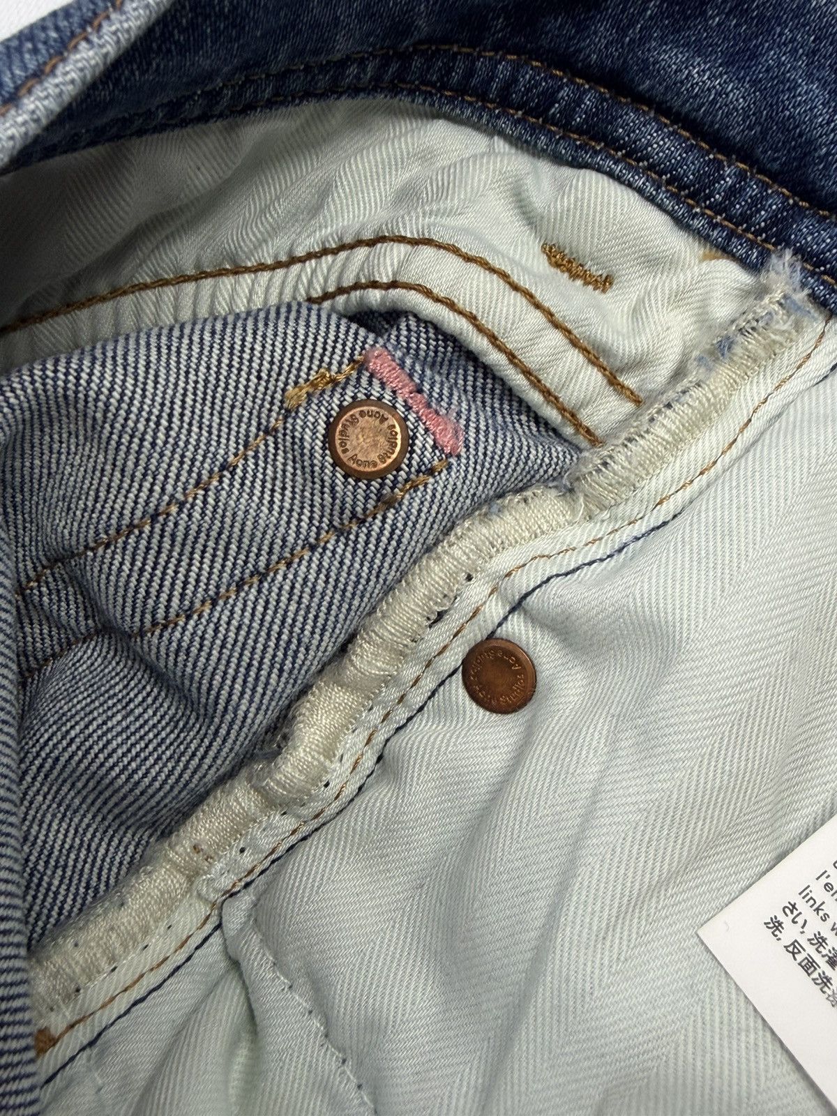 Acne Studios Acne Studios Slim Tapered Jeans North Mid Blue Denim Vintage Size US 33 - 15 Thumbnail