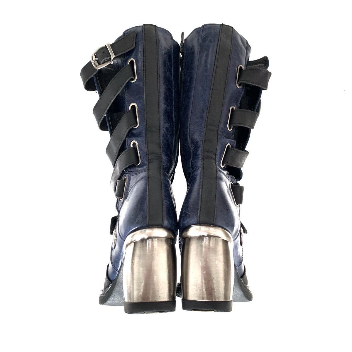 New Rock New Rock Blue Boots Vintage Size US 7 / IT 37 - 4 Thumbnail