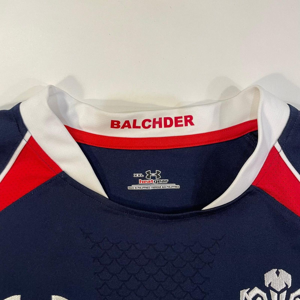 Under Armour Navy and red Under Armour Wales rugby union shirt sport Size US XXL / EU 58 / 5 - 6 Thumbnail