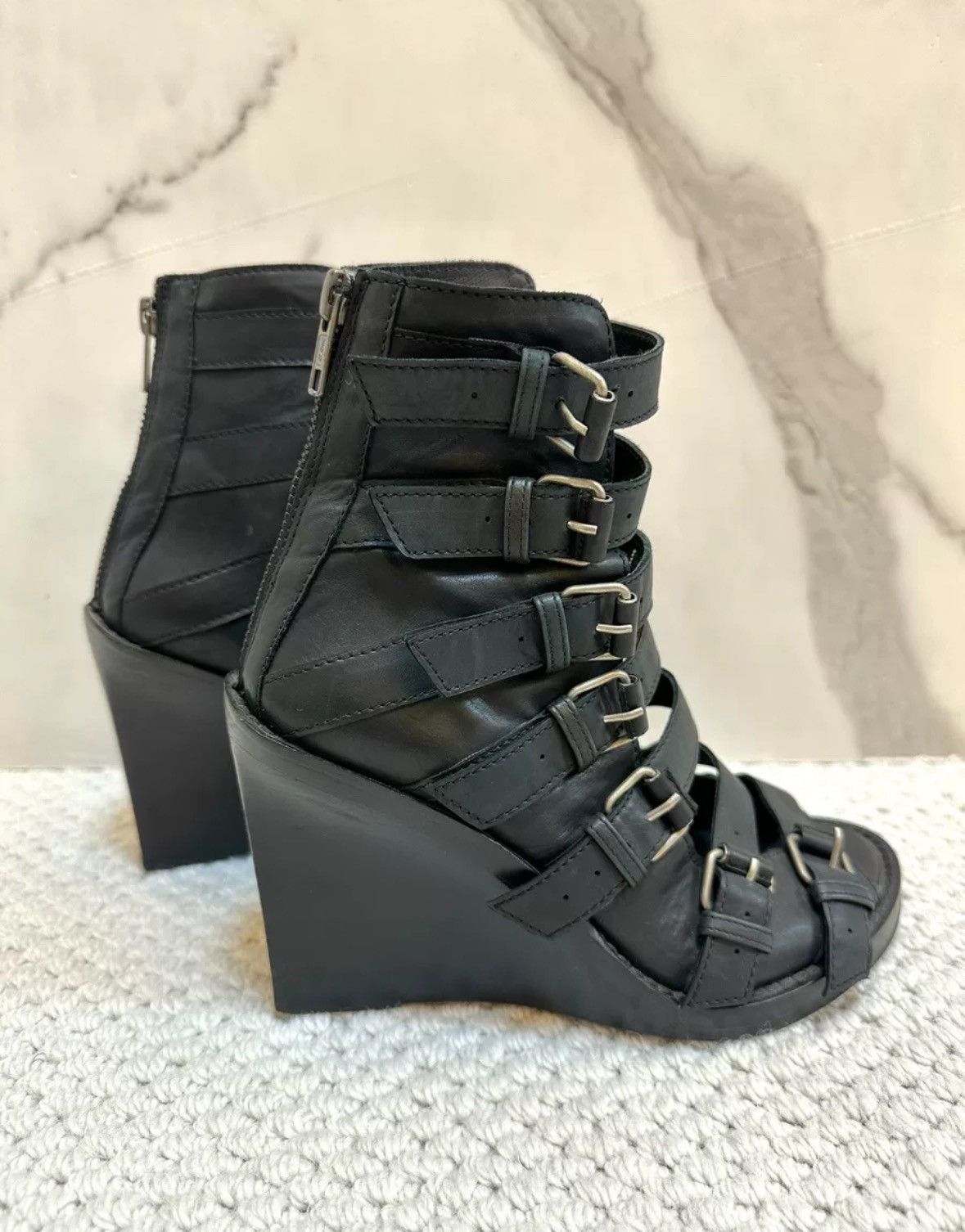 Ann Demeulemeester ann demeulemeester punk goth gladiator wedge sandals Size US 5 / IT 35 - 6 Thumbnail