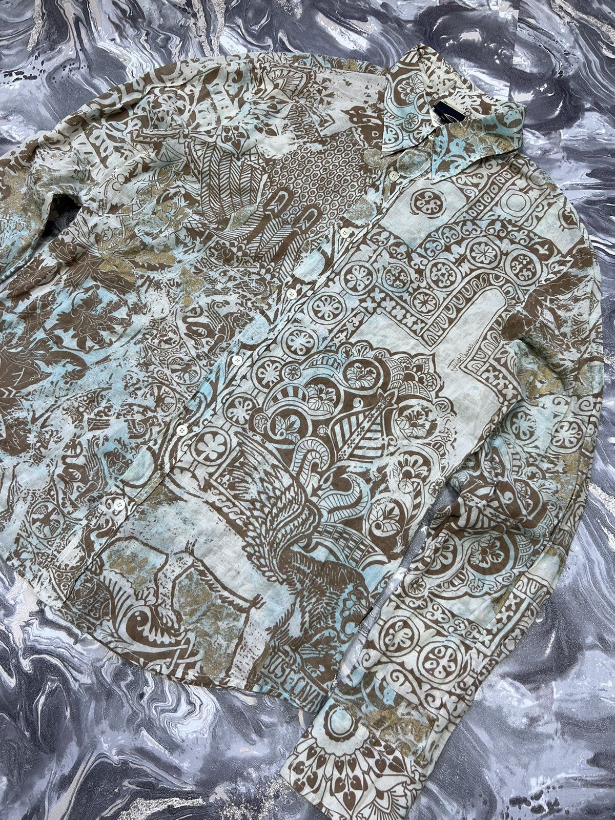 Roberto Cavalli RARE ARCHIVE S/S 2005 FULL PRINTED XL SHIRT Size US XL / EU 56 / 4 - 2 Thumbnail
