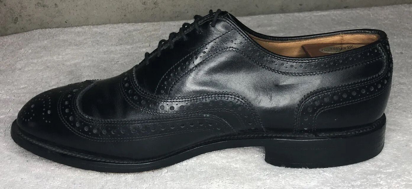 Allen Edmonds Allen Edmonds "BROADSTREET" Black Leather Brogue Men's 10E Size US 10 / EU 43 - 5 Thumbnail