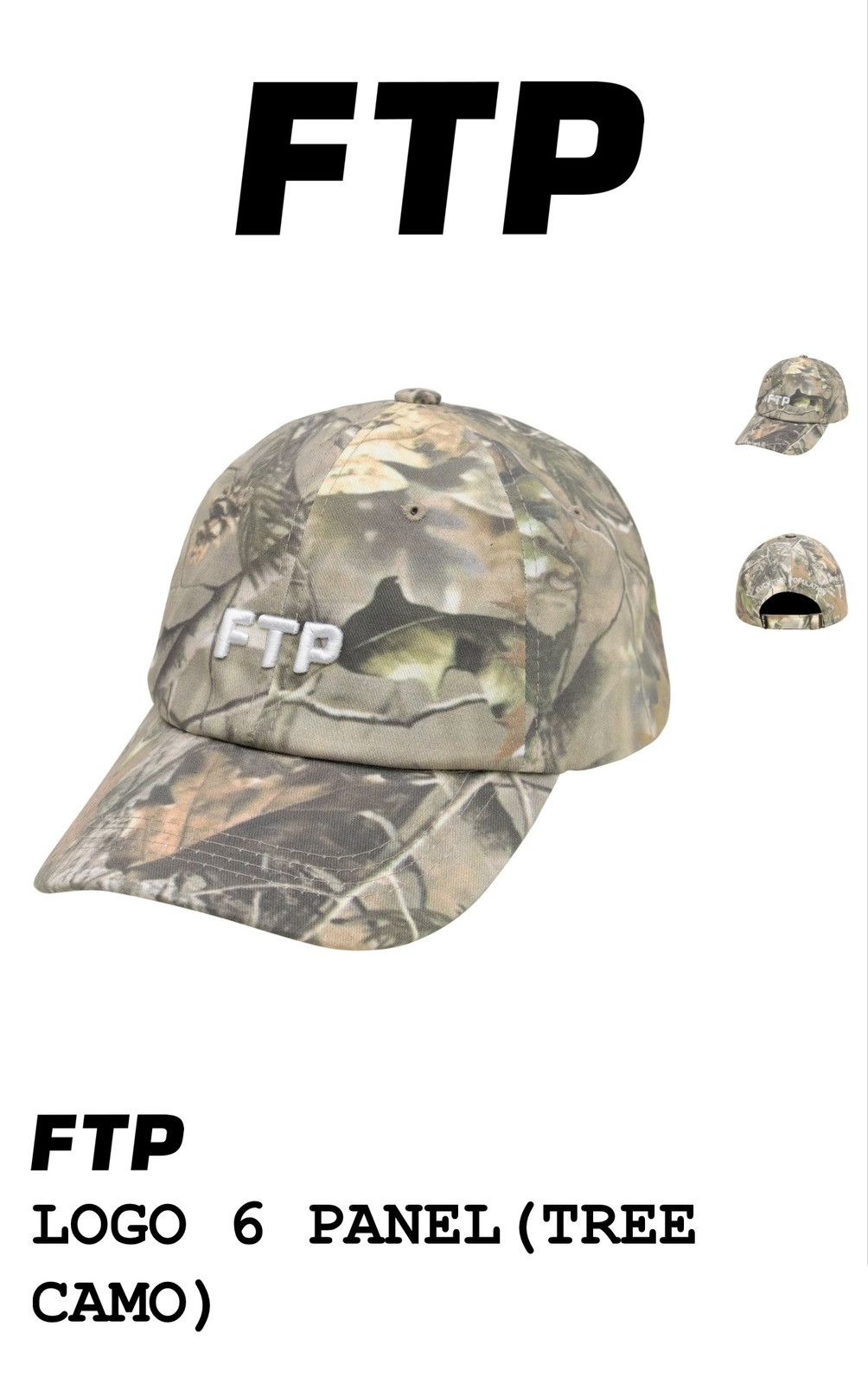 Fuck The Population × Supreme FTP LOGO 6 PANEL (TREE CAMO) Size ONE SIZE - 7 Thumbnail