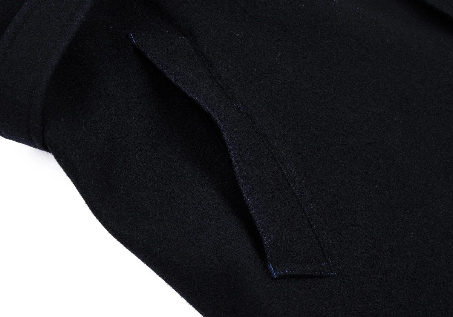 Jean Paul Gaultier Melton Wool Belted Half Coat in Navy Blue Size 3 Size US L / EU 52-54 / 3 - 12 Thumbnail