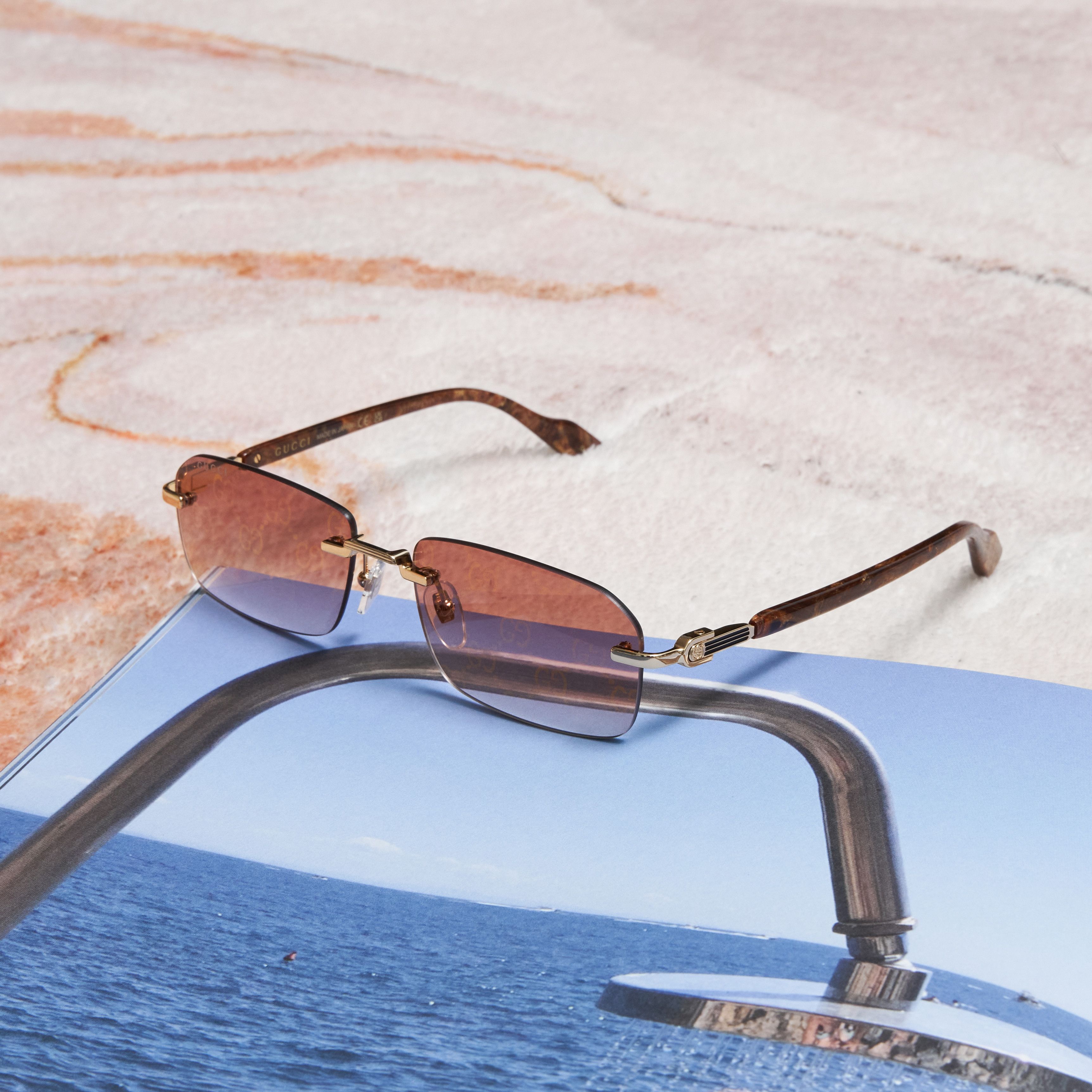 Gucci GUCCI GG1221S 004 Sunglasses RED/GOLD Size ONE SIZE - 1 Thumbnail