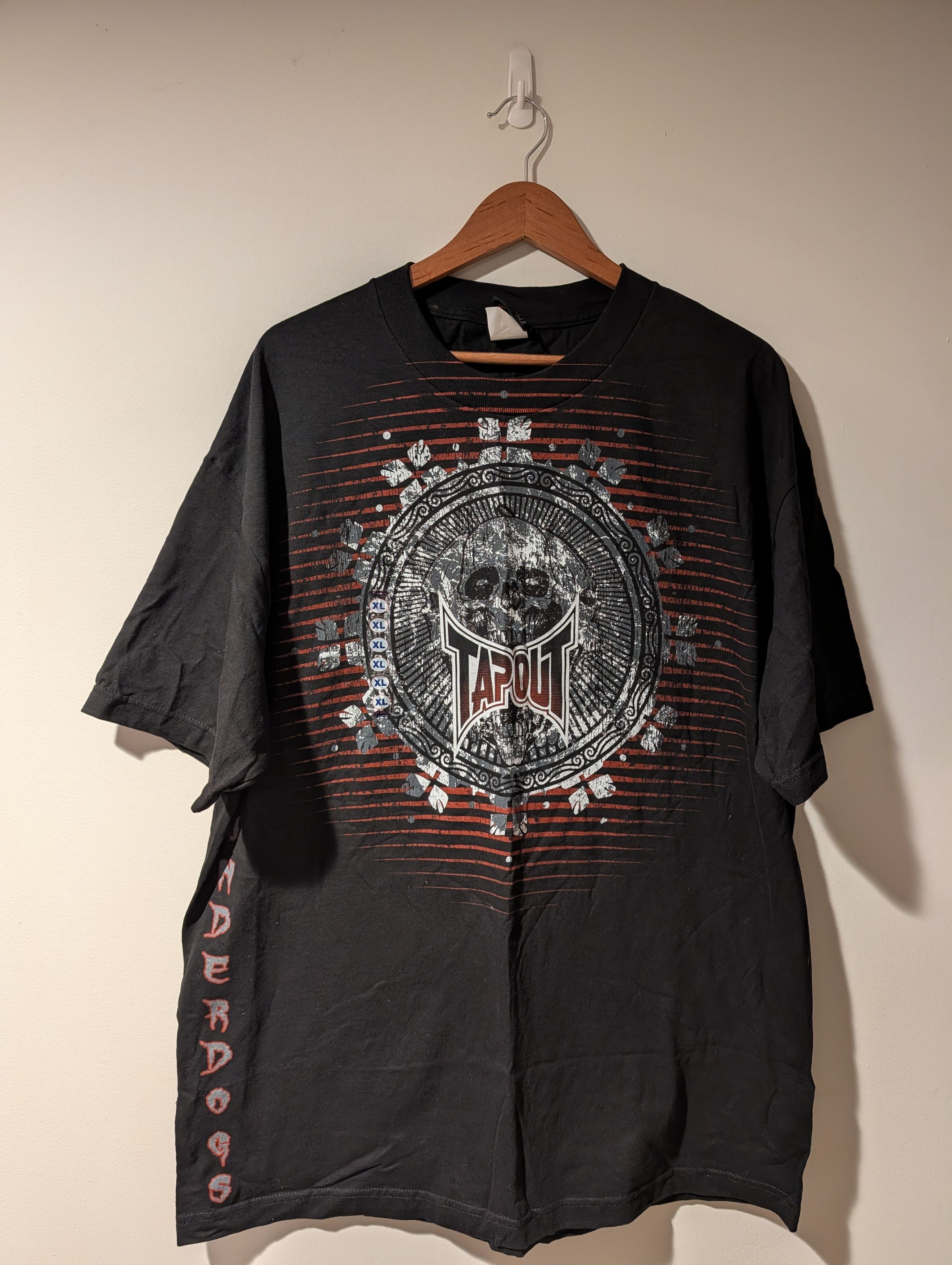 Tapout VTG Tapout MMA T-Shirt Black Skull Graphic Underdogs Y2K Size US XL / EU 56 / 4 - 1 Thumbnail