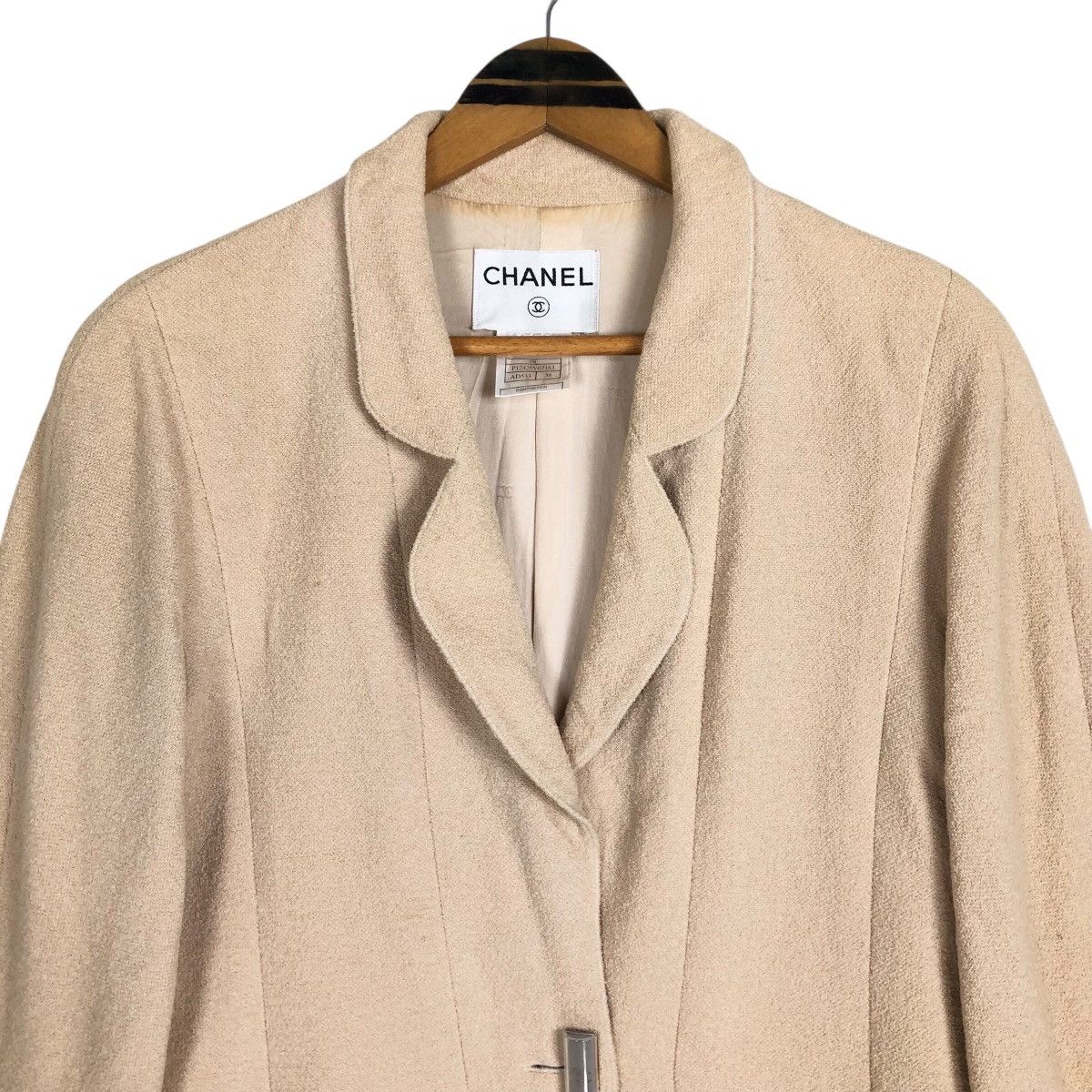 Chanel Vintage Chanel S/S1999 Single Breasted Laine Wool Coat Size S / US 4 / IT 40 - 7 Thumbnail