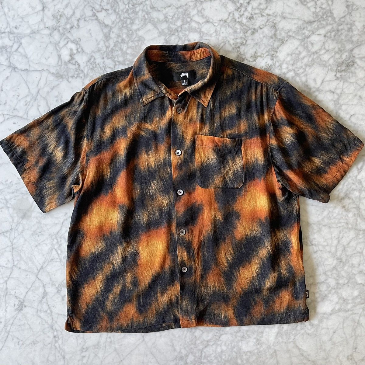 Stussy Tiger print shirt Size US S / EU 44-46 / 1 - 1 Thumbnail