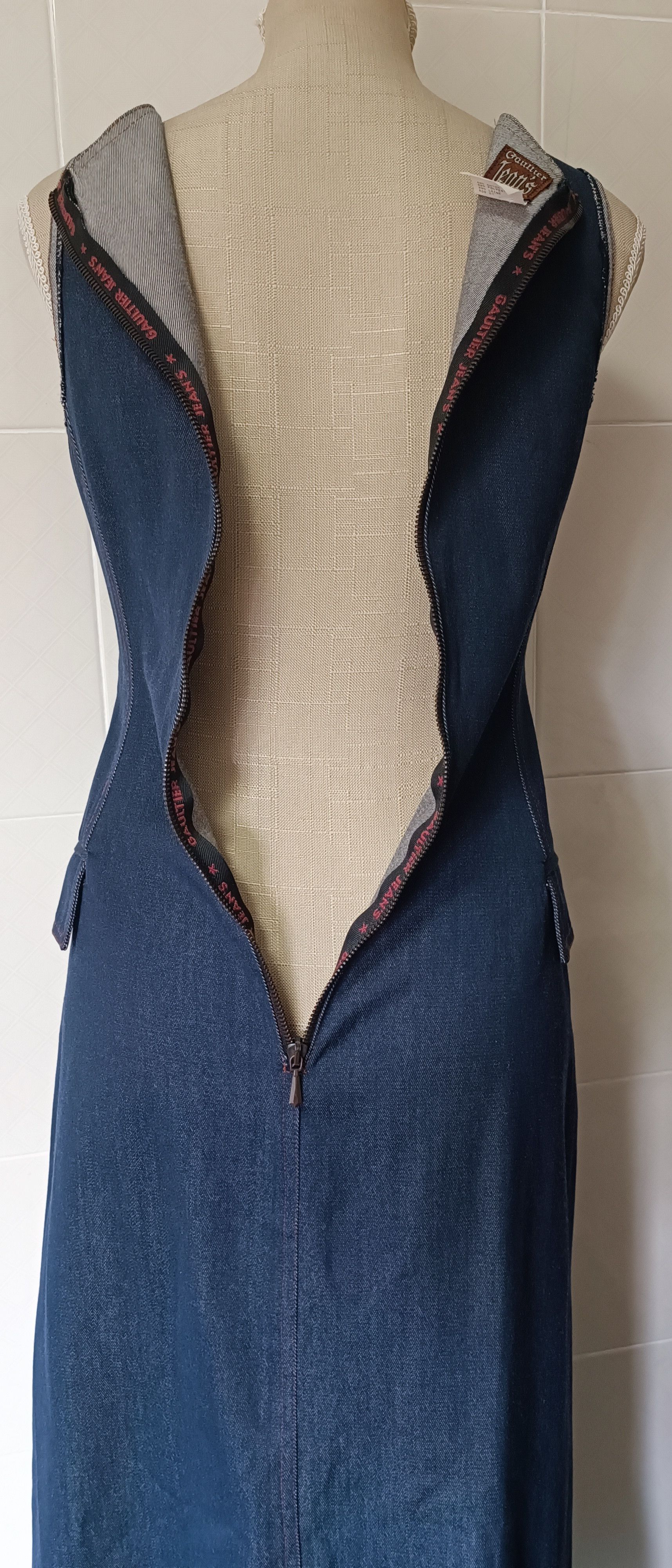 Jean Paul Gaultier FW1992/93- Gaultier Jeans - Long dress with fringes Size S / US 4 / IT 40 - 18 Thumbnail