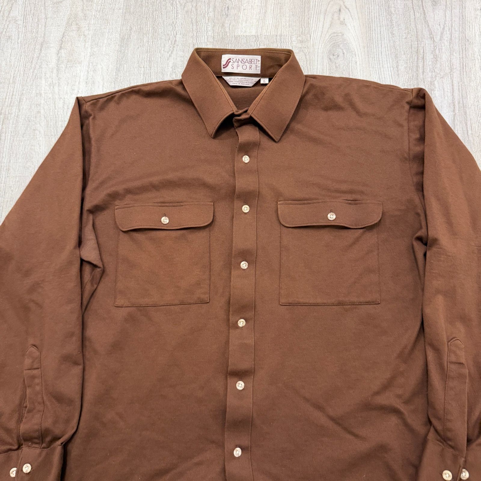 Vintage Vintage Sansabelt Sport Long Sleeve Button Shirt Men's Large Size US L / EU 52-54 / 3 - 2 Thumbnail