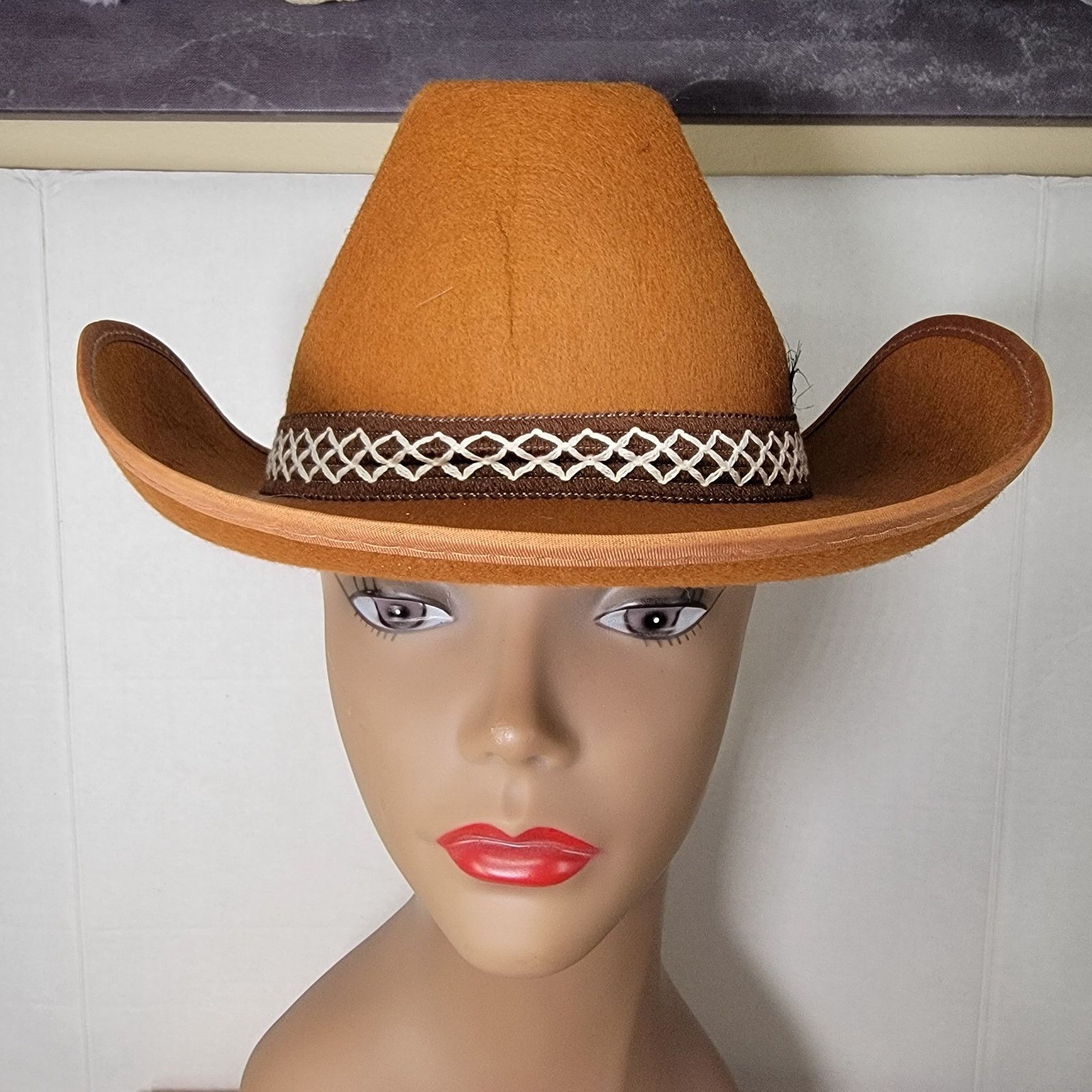 & Other Stories Unbranded Brown Felt Cowboy Hat Size ONE SIZE - 1 Thumbnail