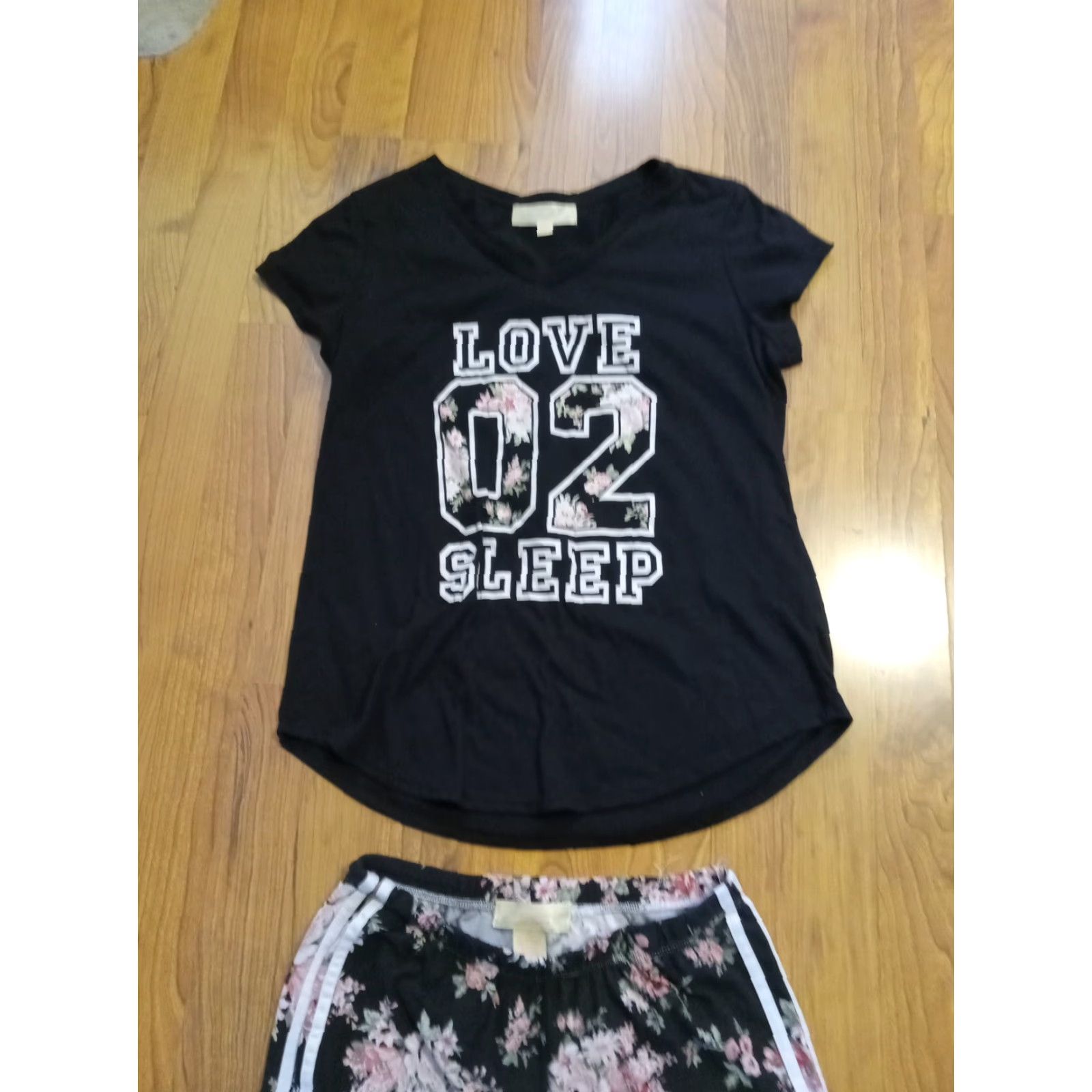 Vintage No Comment Pajama Set Shirt Womens Medium Black 36" Chest 28-32" Waist 24" Inseam Size ONE SIZE - 2 Thumbnail
