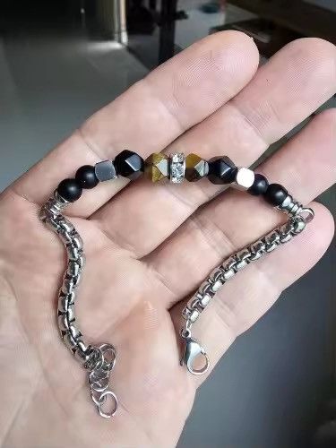Jewelry Natural Tiger Eye Stone Bead Bracelet Size ONE SIZE - 3 Thumbnail
