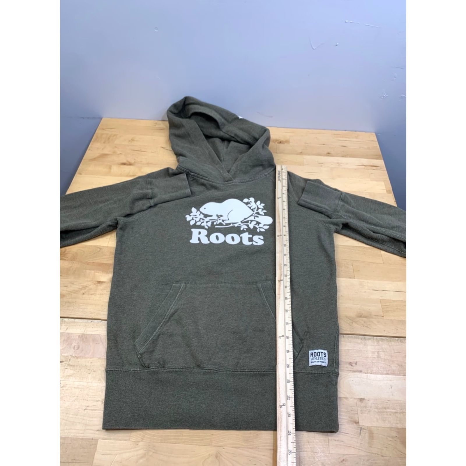 Roots Roots Canada Hoodie Womens XS Green Logo Pullover Casual Open to review? Size XS / US 0-2 / IT 36-38 - 6 Thumbnail