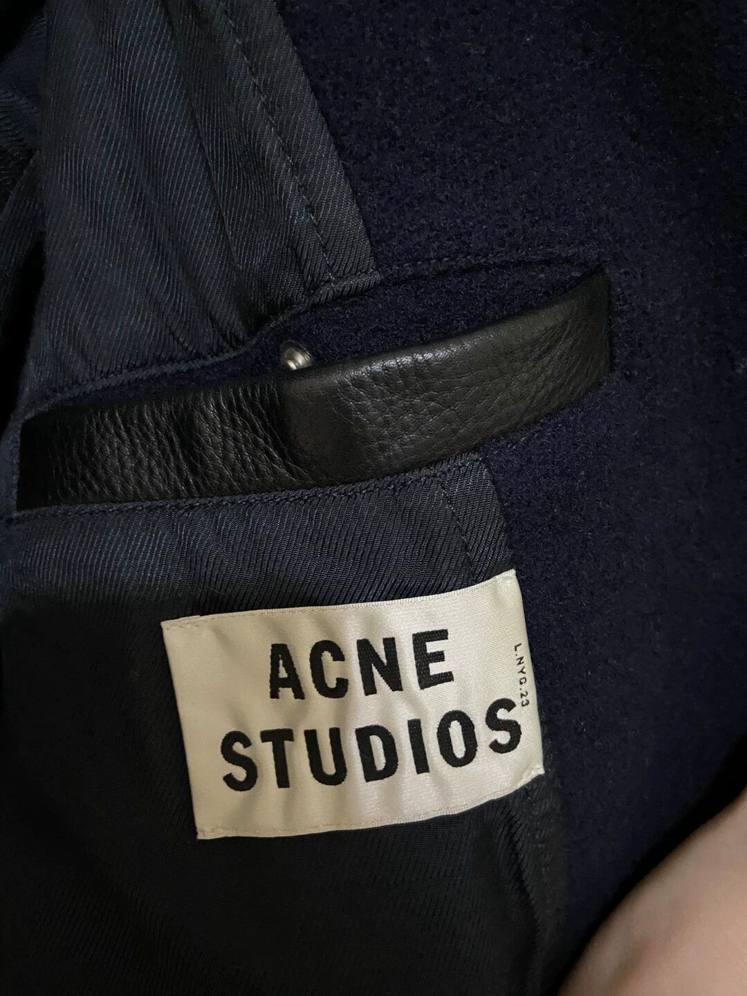 Acne Studios Acne Studios Men's Blue Leather Jacket 46 7/10 Size US S / EU 44-46 / 1 - 3 Thumbnail