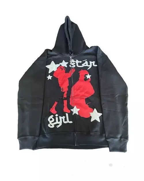 VIBE Star Girl Arabic Zip Up Hoodie y2k retro Size US L / EU 52-54 / 3 - 5 Thumbnail