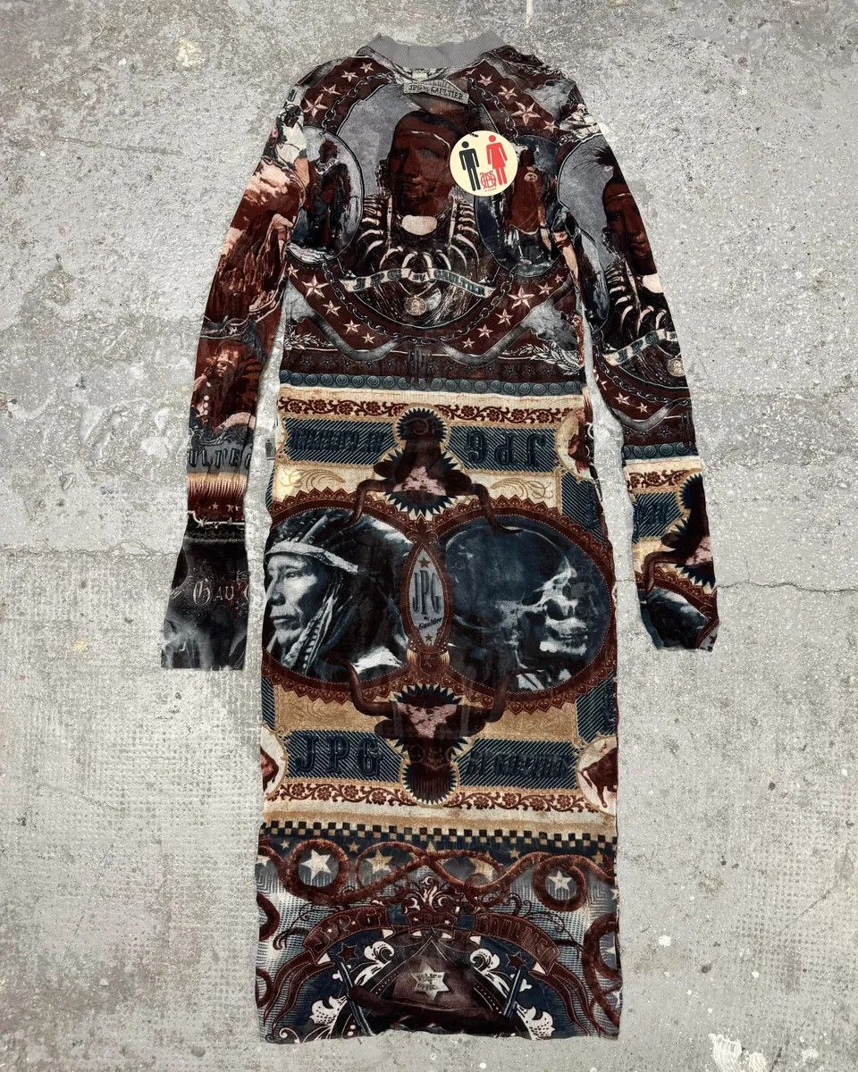 Designer × Jean Paul Gaultier × Vintage 2000s Jean Paul Gaultier Native American Indian Dress Size XS / US 0-2 / IT 36-38 - 4 Thumbnail