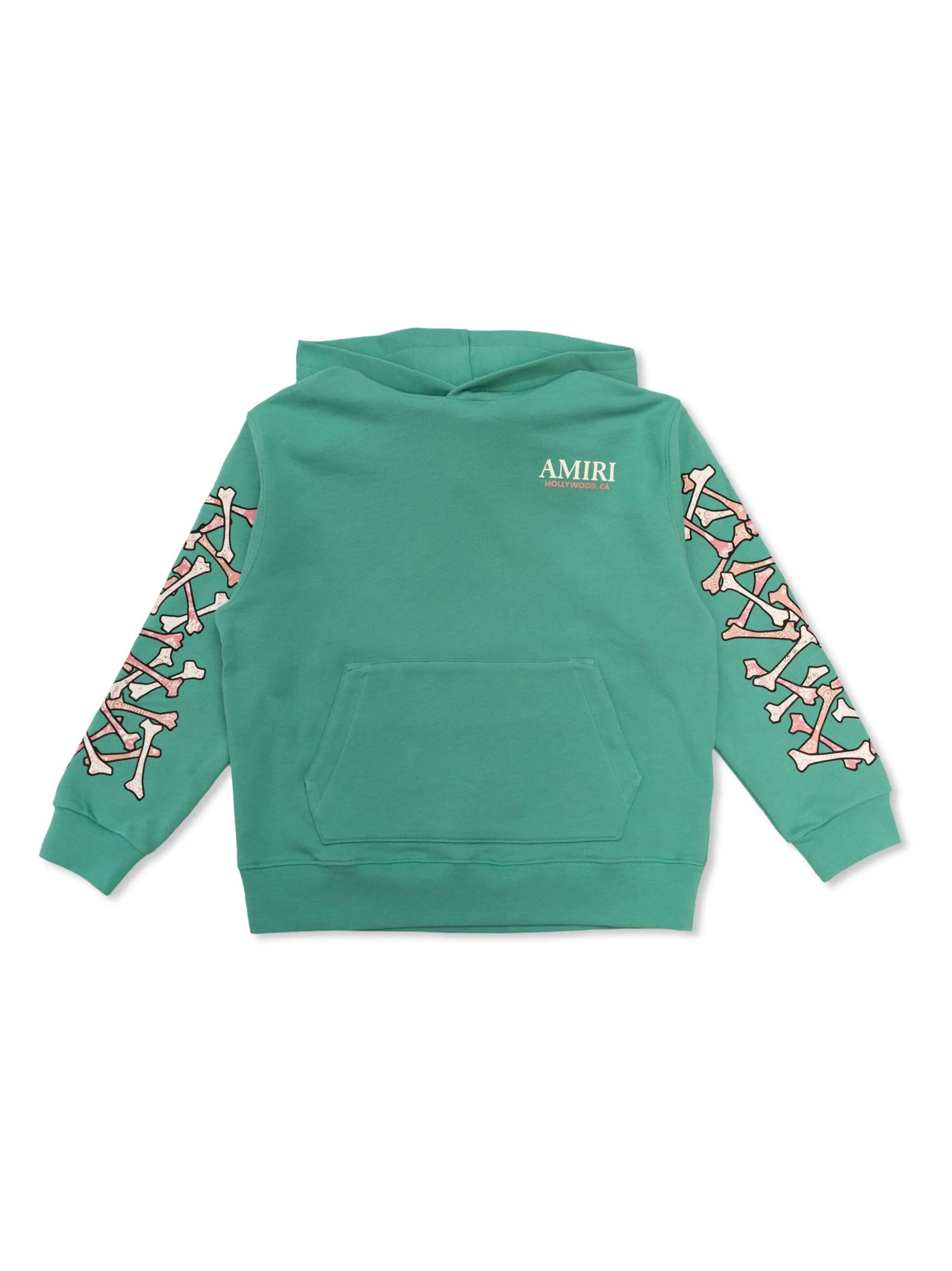 Amiri o1orln1025 KIDS Bone Print Hoodie in Blue Size US XXS / EU 40 - 1 Thumbnail