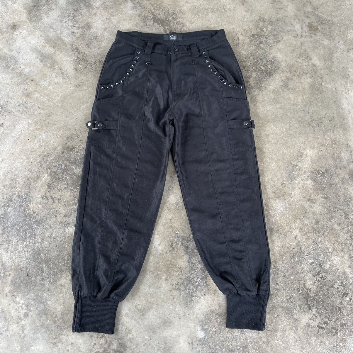 Designer × Japanese Brand 🔥🇯🇵X Frm Gallery Multipocket Spike Bondage Sweat Jogger Pants Size US 30 / EU 46 - 1 Thumbnail
