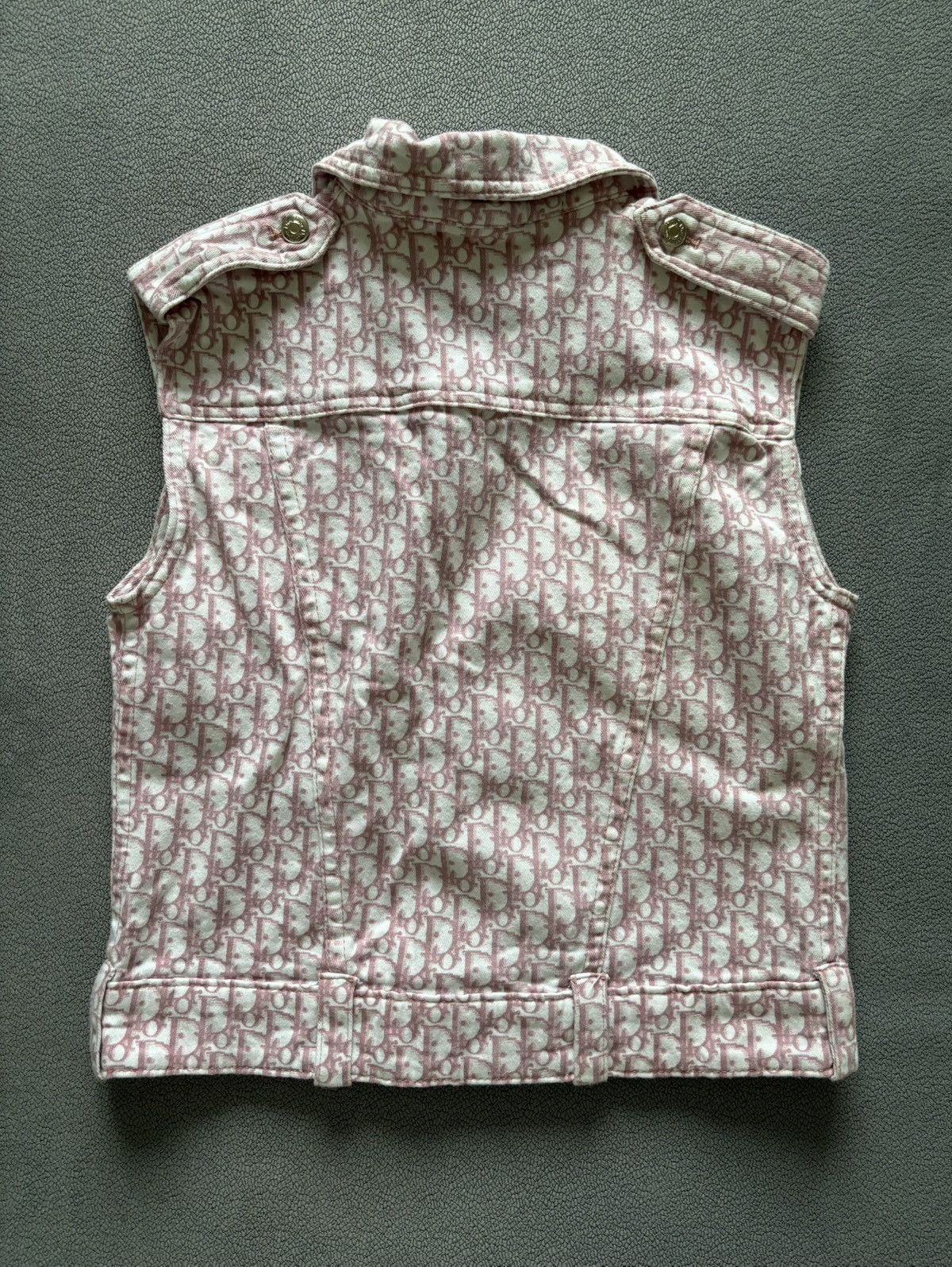 Dior Dior by John Galliano Monogram Pink Denim Vest Size M / US 6-8 / IT 42-44 - 2 Thumbnail