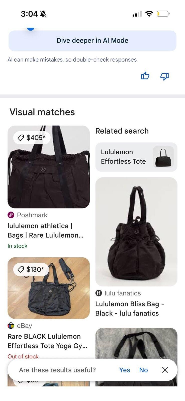 Lululemon Lululemon black Effortless Tote bag Size ONE SIZE - 2 Thumbnail