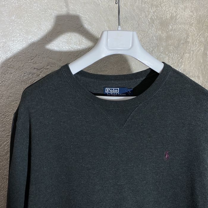 Polo Ralph Lauren PRL Vintage 2000s Dark Grey Basic Blank Crew ...