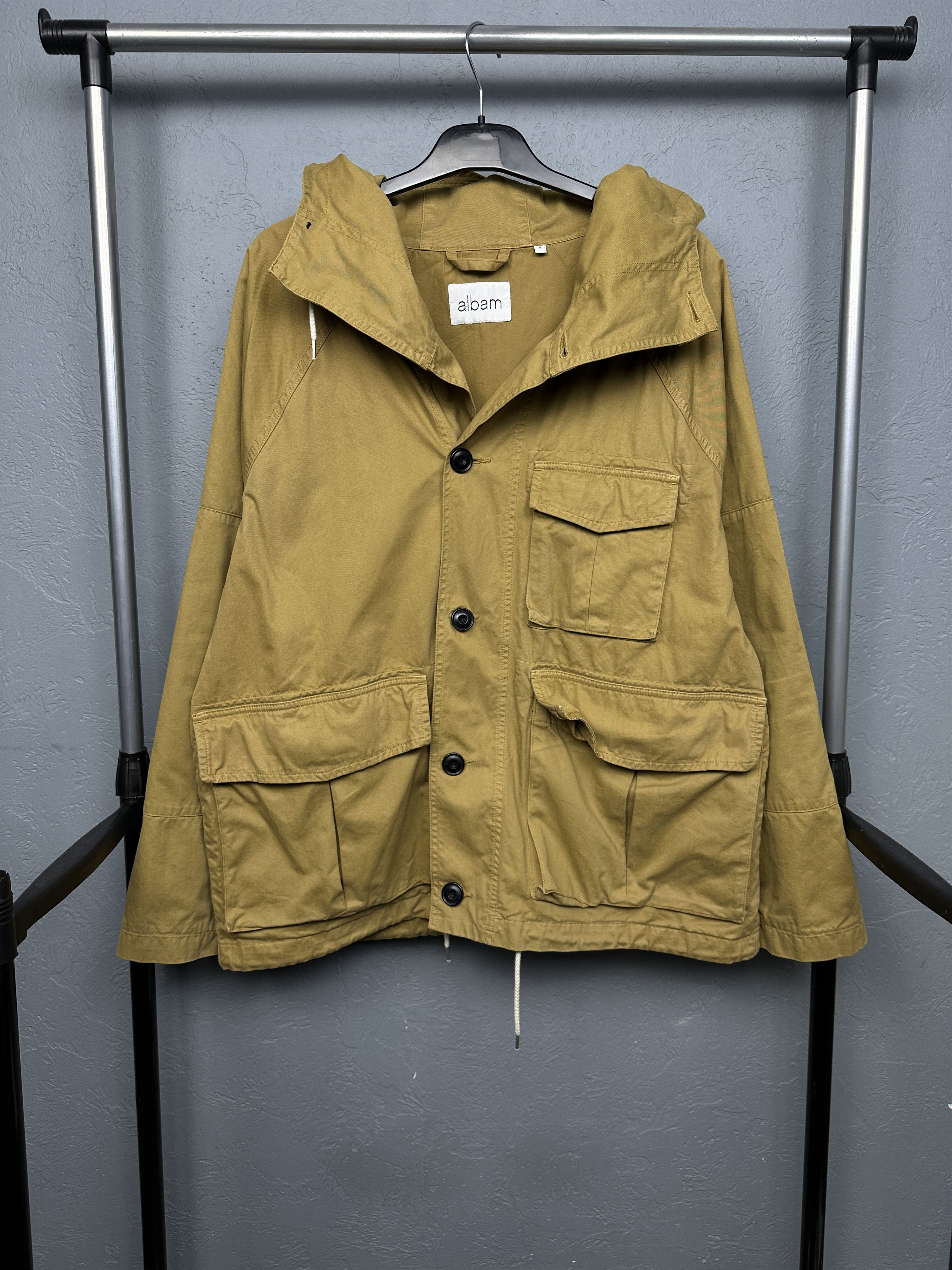 Albam Albam Mens Cotton Cargo Utility Jacket Size US S / EU 44-46 / 1 - 1 Thumbnail