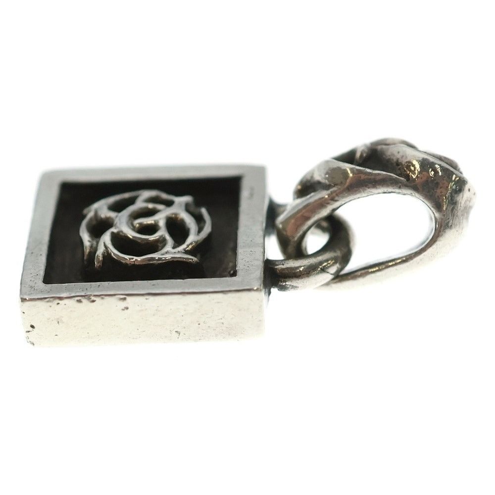 Chrome Hearts Framed Floral Charm Pendant Silver