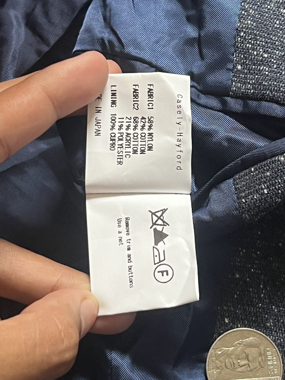 Casely-Hayford × Japanese Brand Casely Hayford Fall 2014 "Shades Of Blue" Blazer Coat Size 40R - 9 Thumbnail
