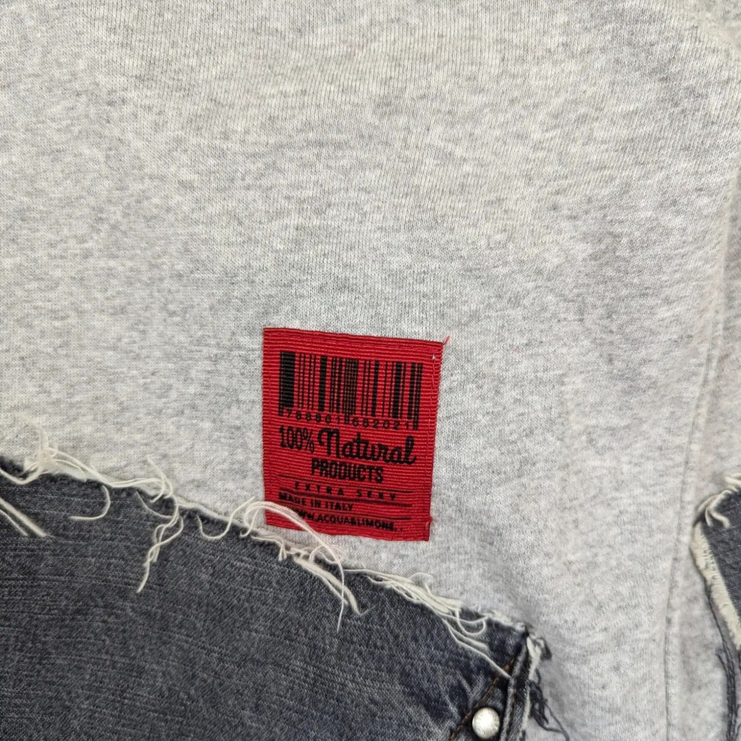 Japanese Brand ACQUA & LIMONE Italy Custom Denim Jeans Hoodie Sweatshirt Size US XL / EU 56 / 4 - 8 Thumbnail