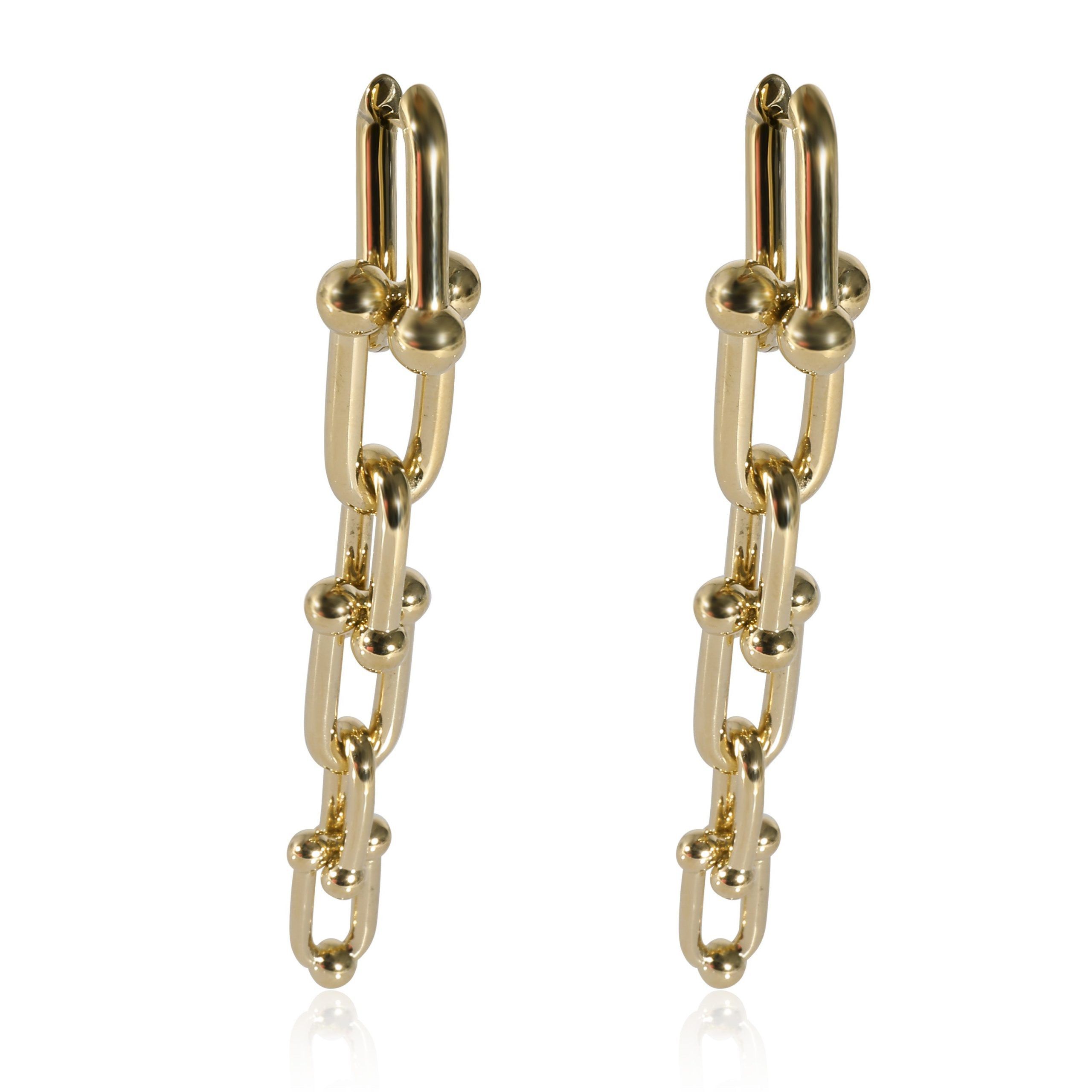 image of Tiffany Co Tiffany & Co. Hardwear Graduated Link Earrings In 18K Yellow Gold, Women's