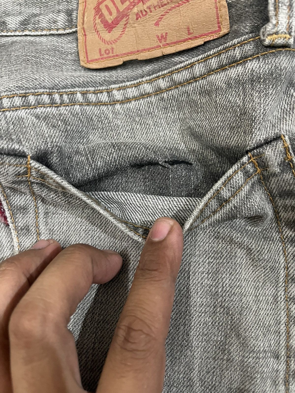 Denime Vintage Denime Black Distressed Denim Size US 30 / EU 46 - 12 Thumbnail