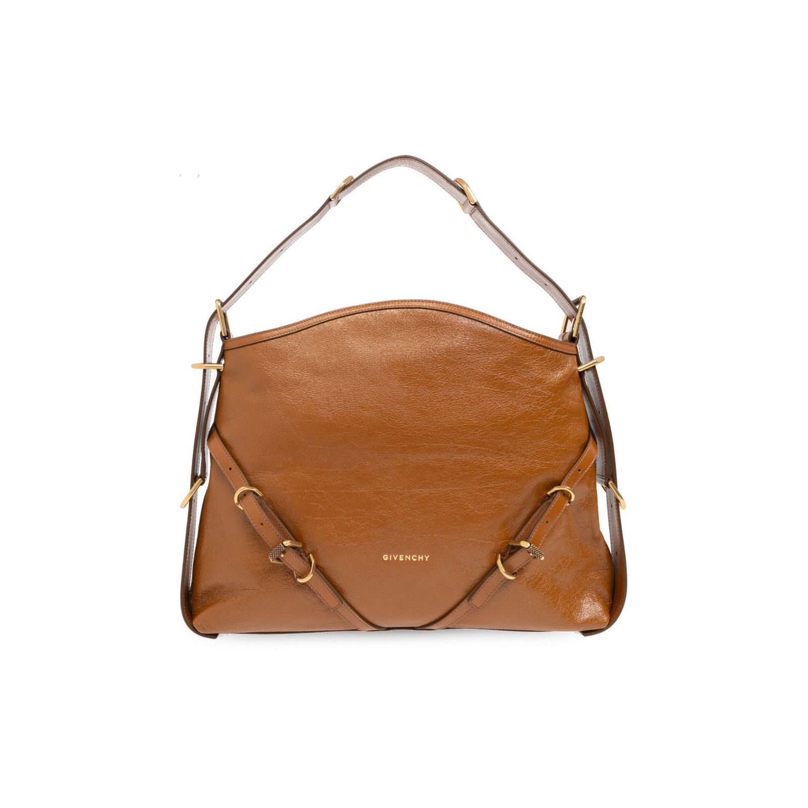 Givenchy GIVENCHY Medium Voyou Strappy Brown Leather Shoulder Bag New Size ONE SIZE - 1 Thumbnail
