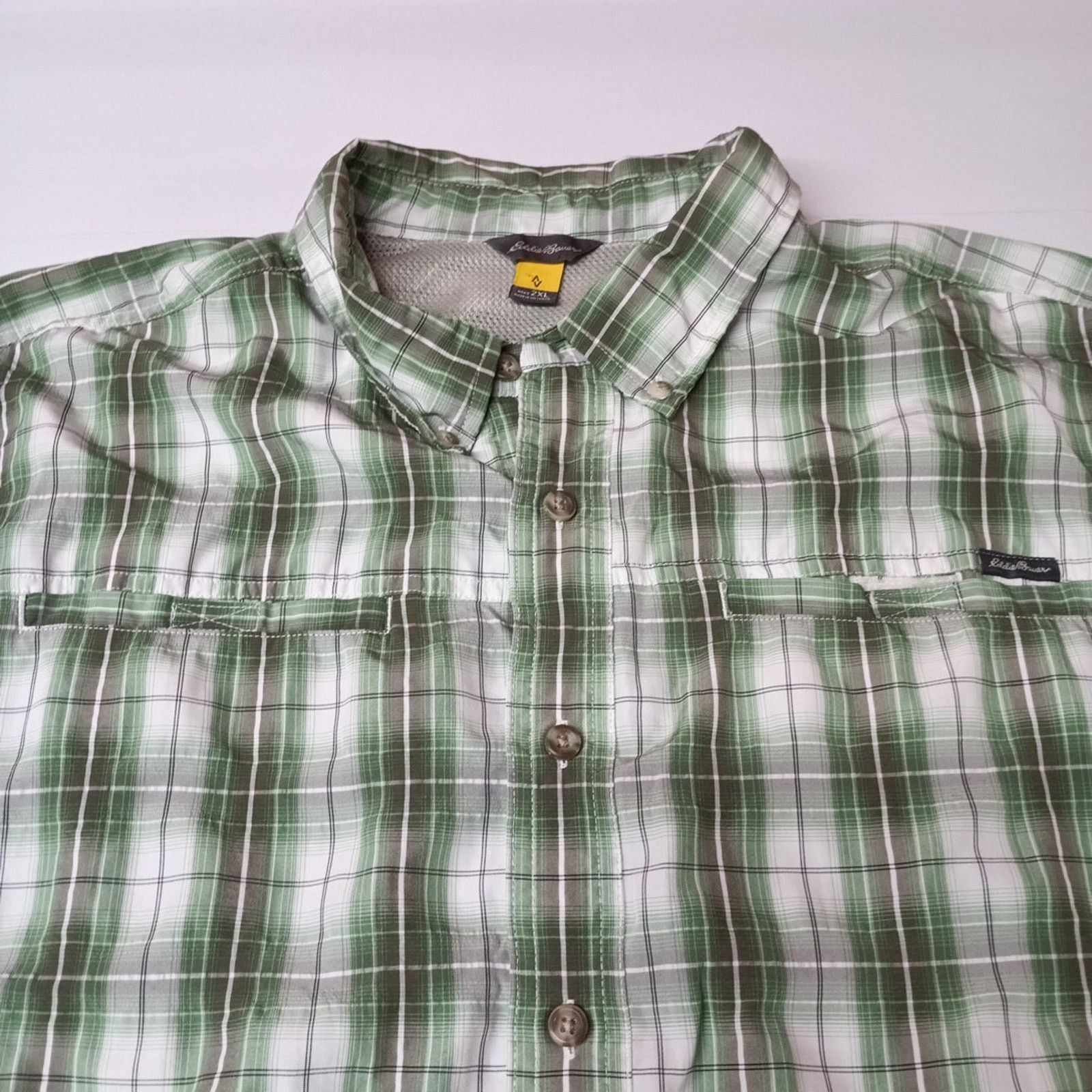 Eddie Bauer Eddie Bauer AV Shirt Men's Size 2XL Button Down Green Check Size US XXL / EU 58 / 5 - 2 Thumbnail