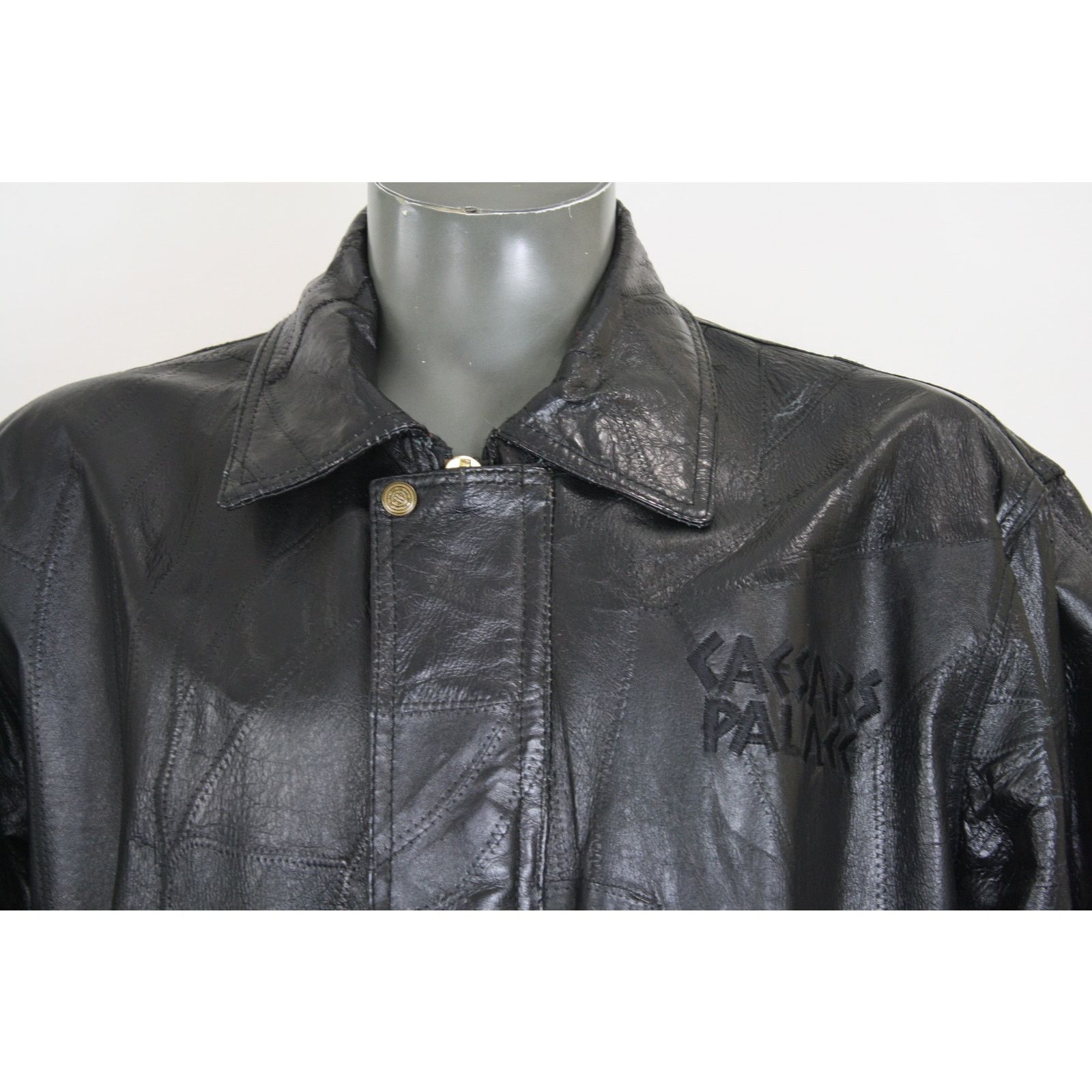 Vintage Vintage 80s Caesars Palace Genuine Leather Patchwork Jacket Size US XL / EU 56 / 4 - 5 Thumbnail