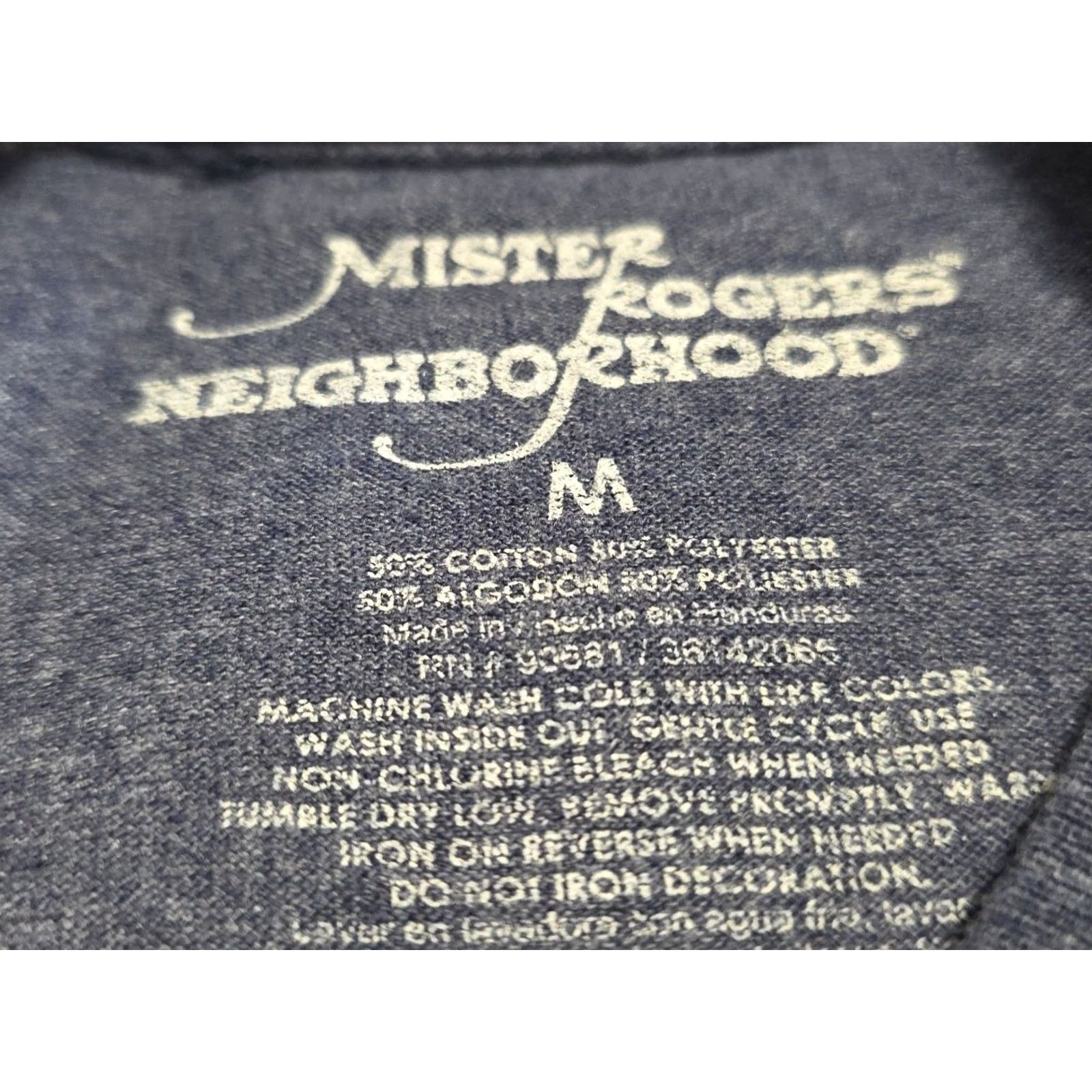 Neighborhood Mister Roger's Neighborhood Heather Blue T-shirt M Unisex Adults Graphic Print 1990s 80s 90s TV Logo Shirt, Crew Neck, Short Sleeve, Cotton Polyester Size US M / EU 48-50 / 2 - 7 Thumbnail
