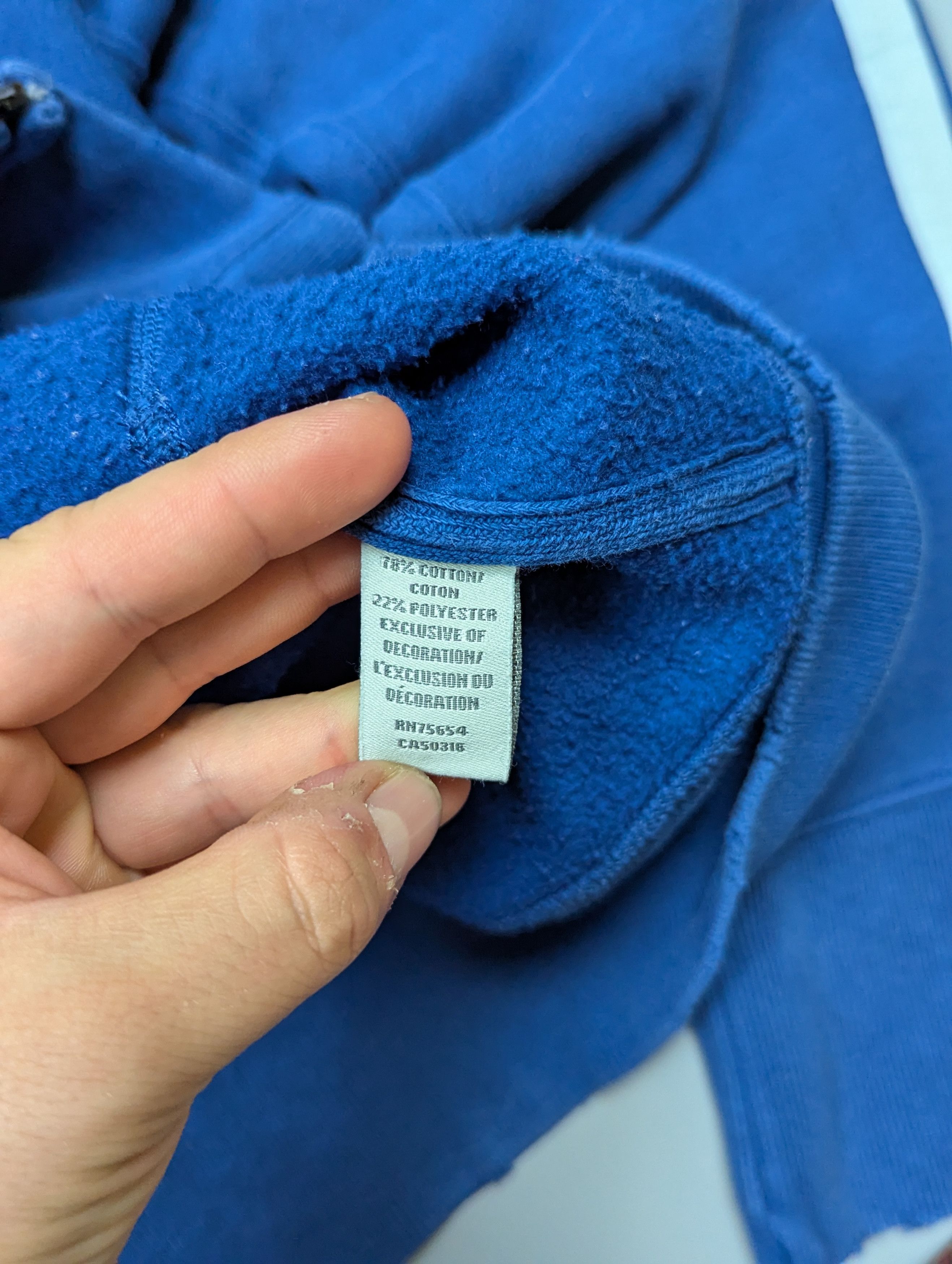 Abercrombie & Fitch Abercrombie&Fitch Men’s L Blue Zip Hoodie Sweatshirt Size US L / EU 52-54 / 3 - 6 Thumbnail