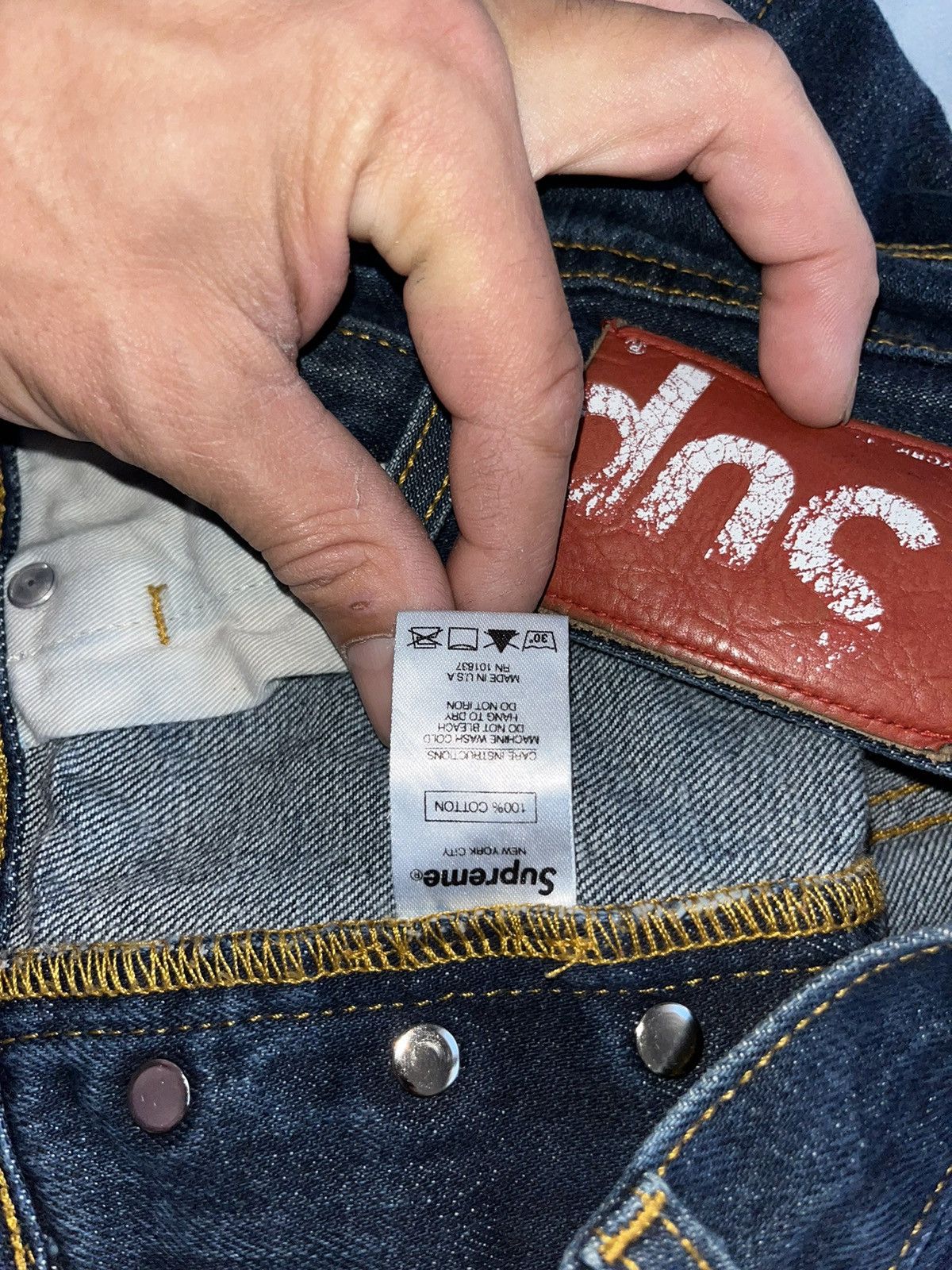 Supreme Supreme selvedge, slim jeans Size US 30 / EU 46 - 8 Thumbnail