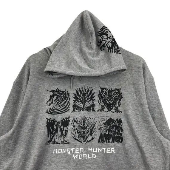 Anime × Vintage Vtg MONSTER HUNTER WORLD Video Game Console Hoodie Pullover Size US XL / EU 56 / 4 - 4 Thumbnail