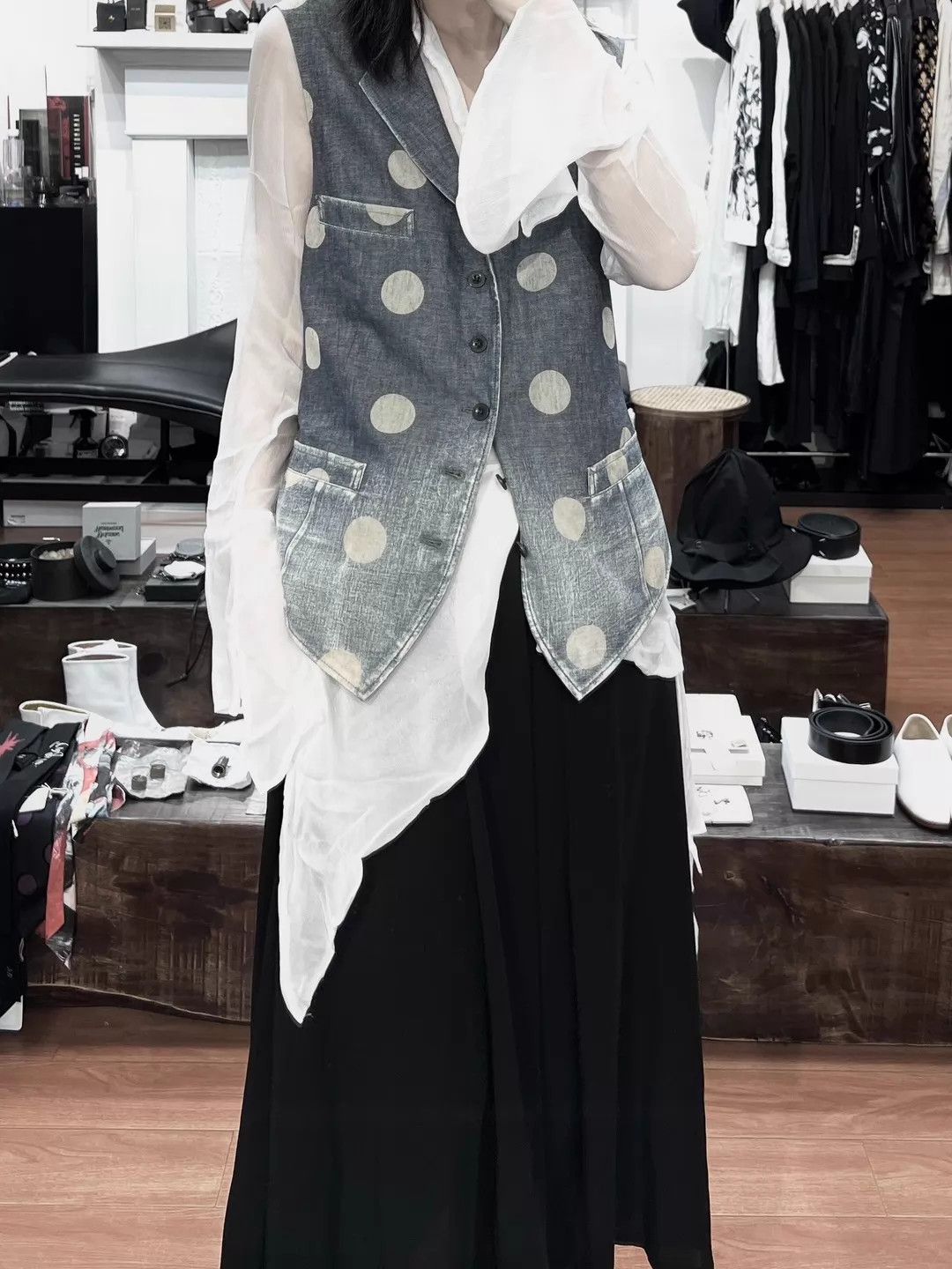 Yohji Yamamoto Yohji Yamamoto Size 3 Vest 66cm Front / 55cm Black Size L / US 10 / IT 46 - 4 Thumbnail
