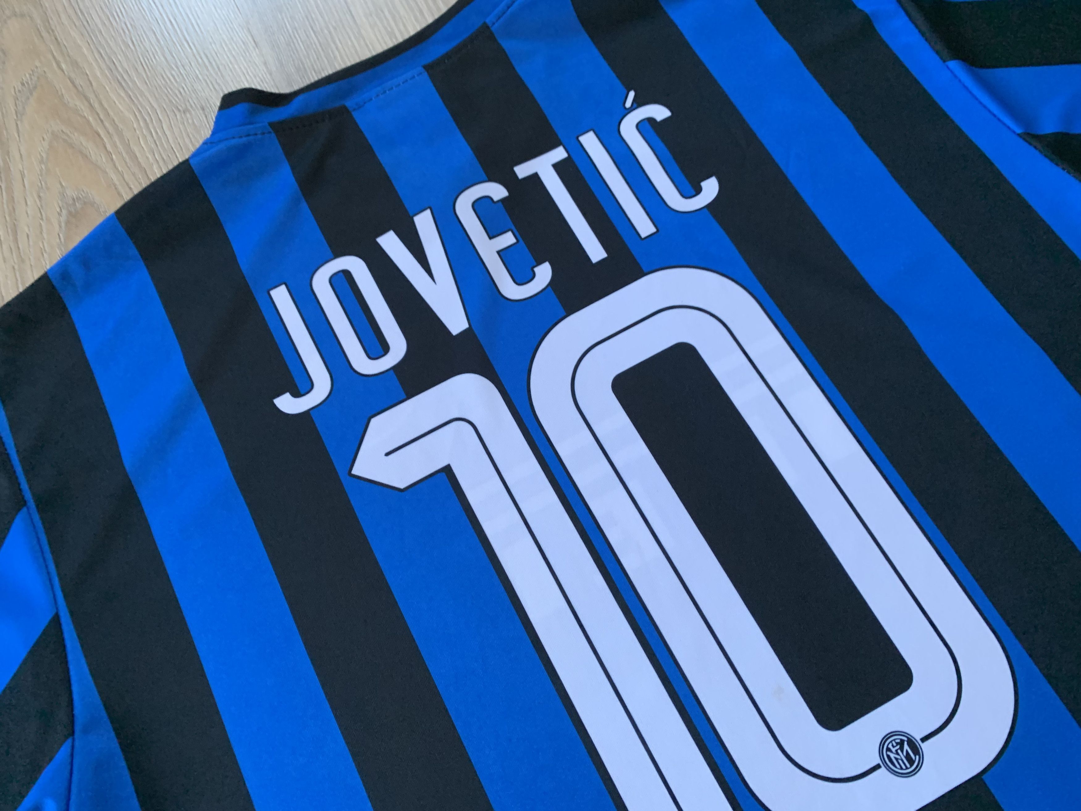 Other Inter Milan Football Shirt #10 Jovetic 2017-2018 Size US XL / EU 56 / 4 - 5 Thumbnail