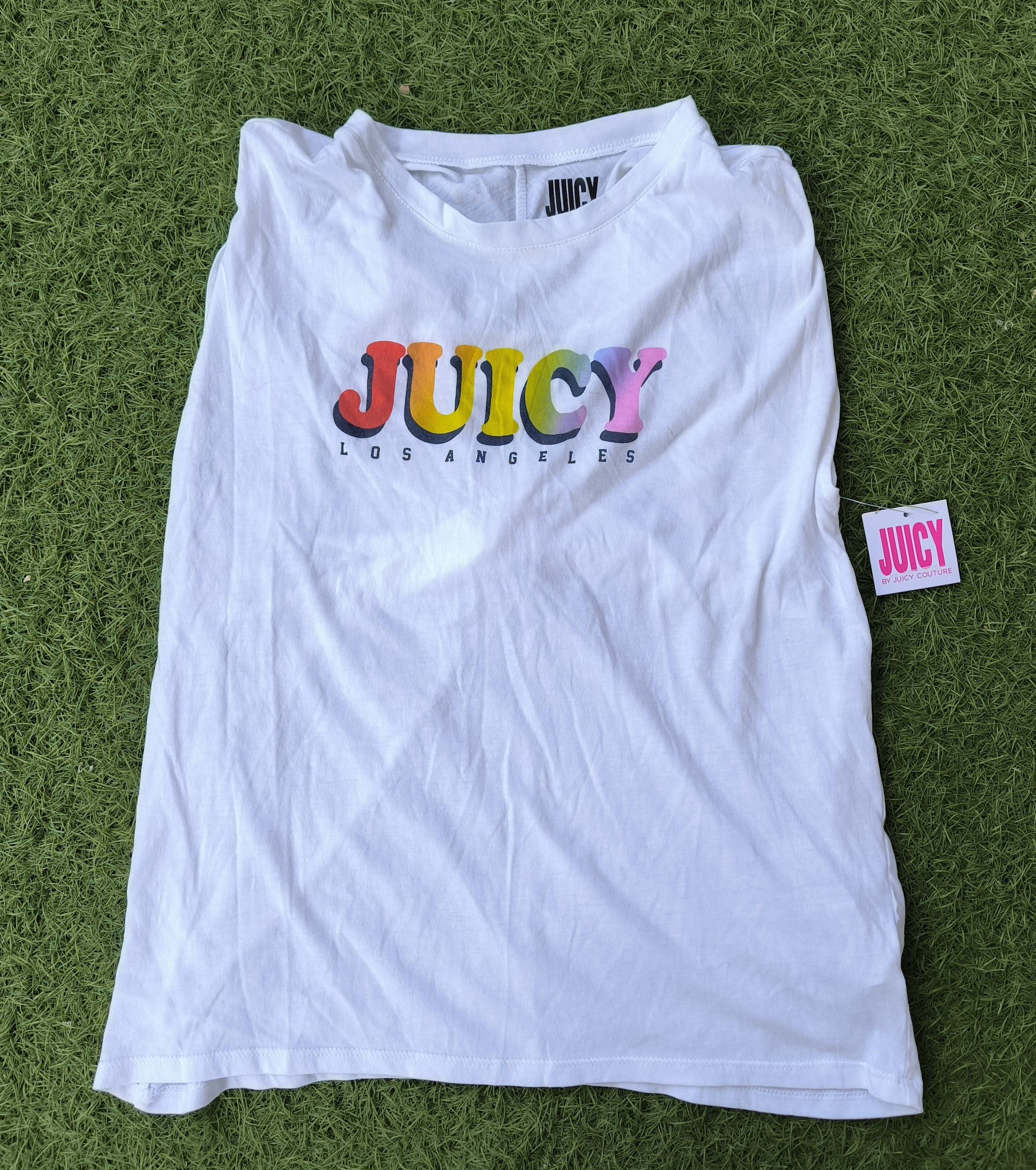 Juicy Couture White Juicy Rainbow Gradient Tie Back Tank 0026 Size S / US 4 / IT 40 - 3 Thumbnail