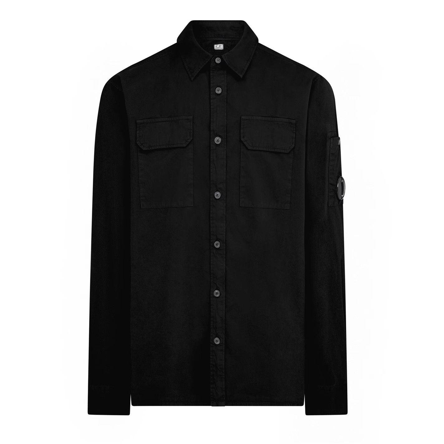 C.P. Company o1g2r1mq0426 Lens Double Chest Overshirt in Black Size US S / EU 44-46 / 1 - 1 Thumbnail