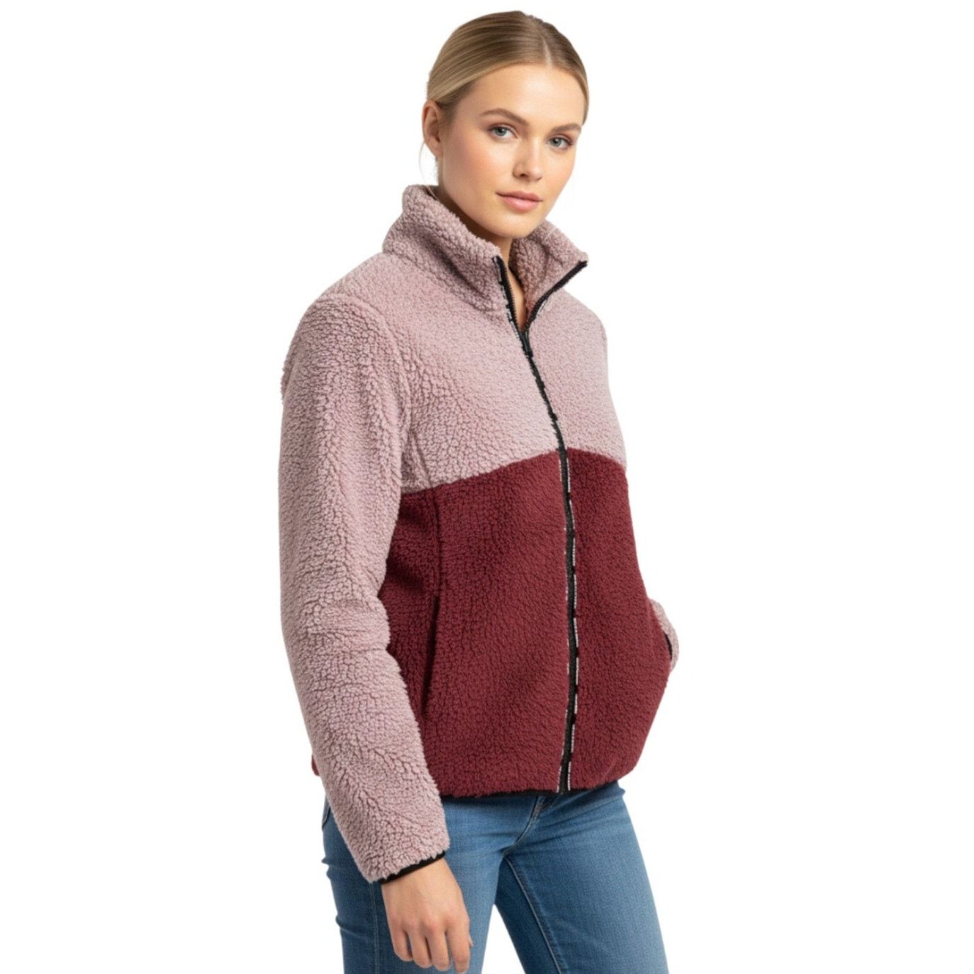 Lucky Brand Lucky Brand Colorblock Lightweight Faux Shearling Jacket, M Size M / US 6-8 / IT 42-44 - 4 Thumbnail